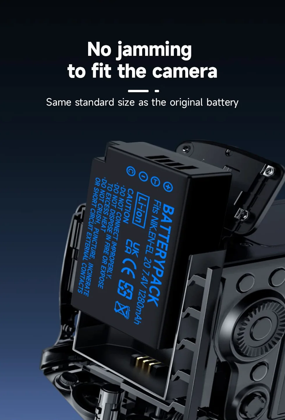 2 szt. EN-EL20 EN-EL20A Bateria i ładowarka LCD, inteligentna podwójna ładowarka i kabel USB do Nikon 1 J1,1 J2,1 J3.1 S1.1 V3, Coolpix A, P1000 Akumulator