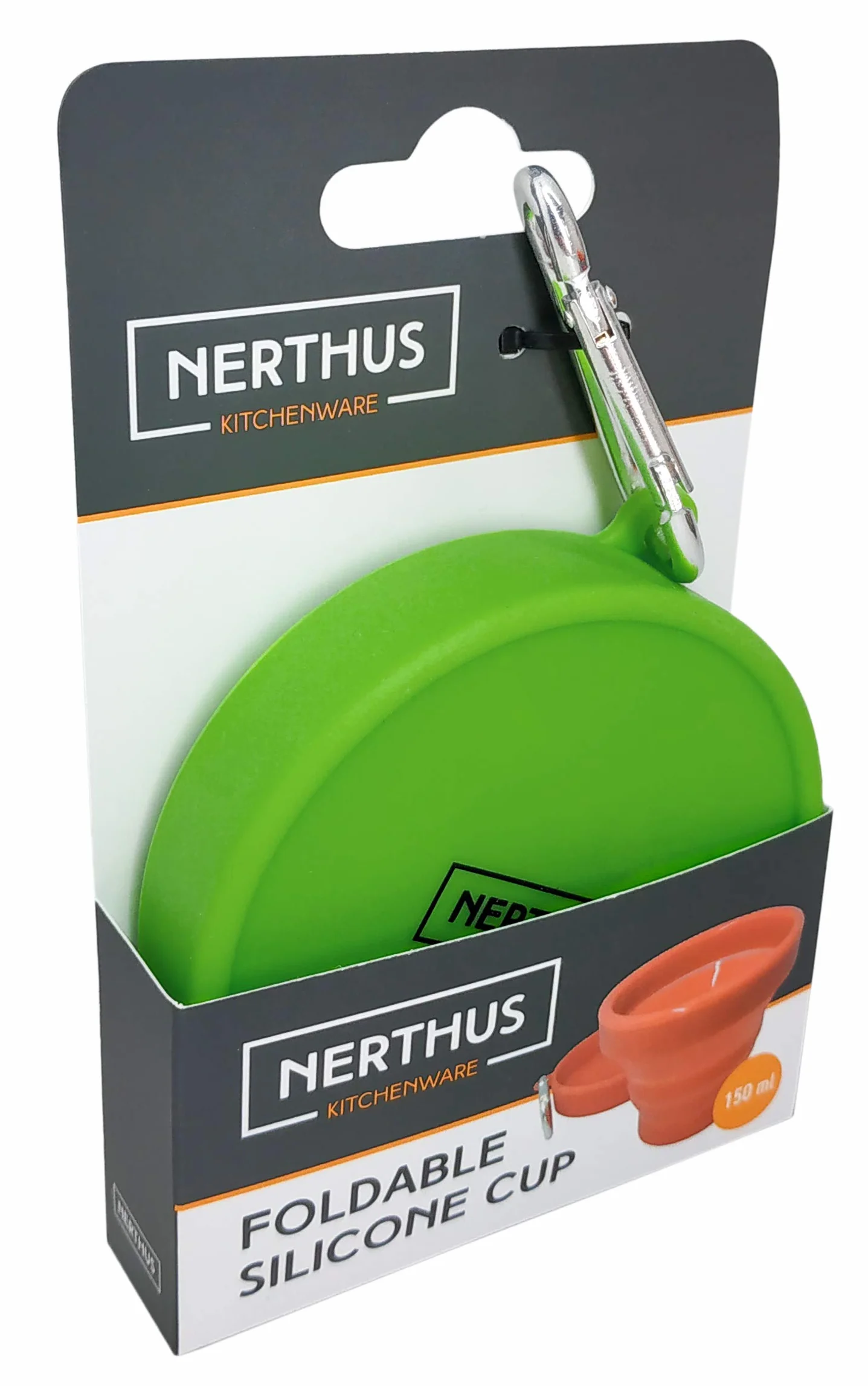 Nerthus FIH 455 składany silikonowy kubek 150 ml podróż