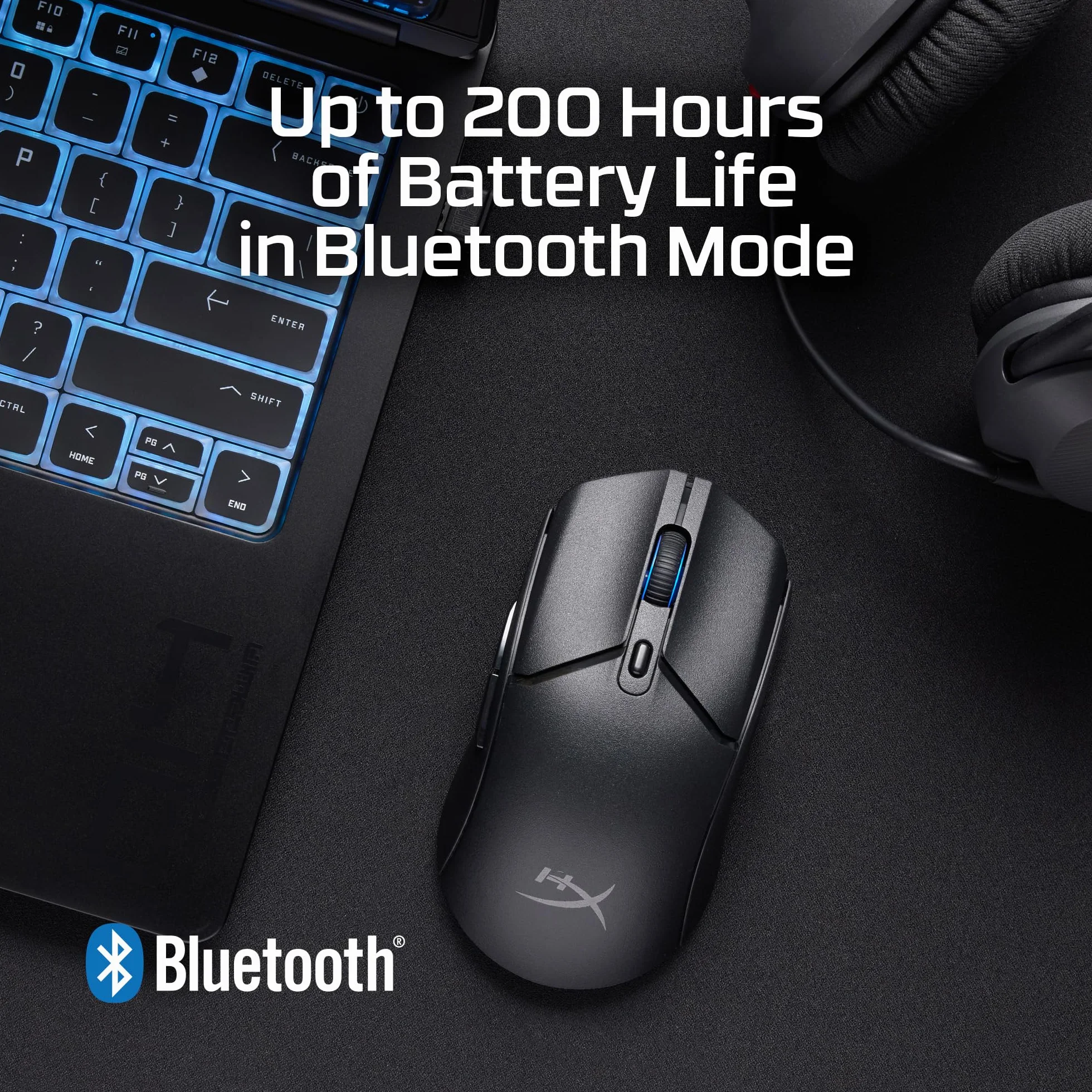 HyperX Pulsefire Haste 2 Core Wireless mysz gamingowa, biała, podwójna łączność bezprzewodowa