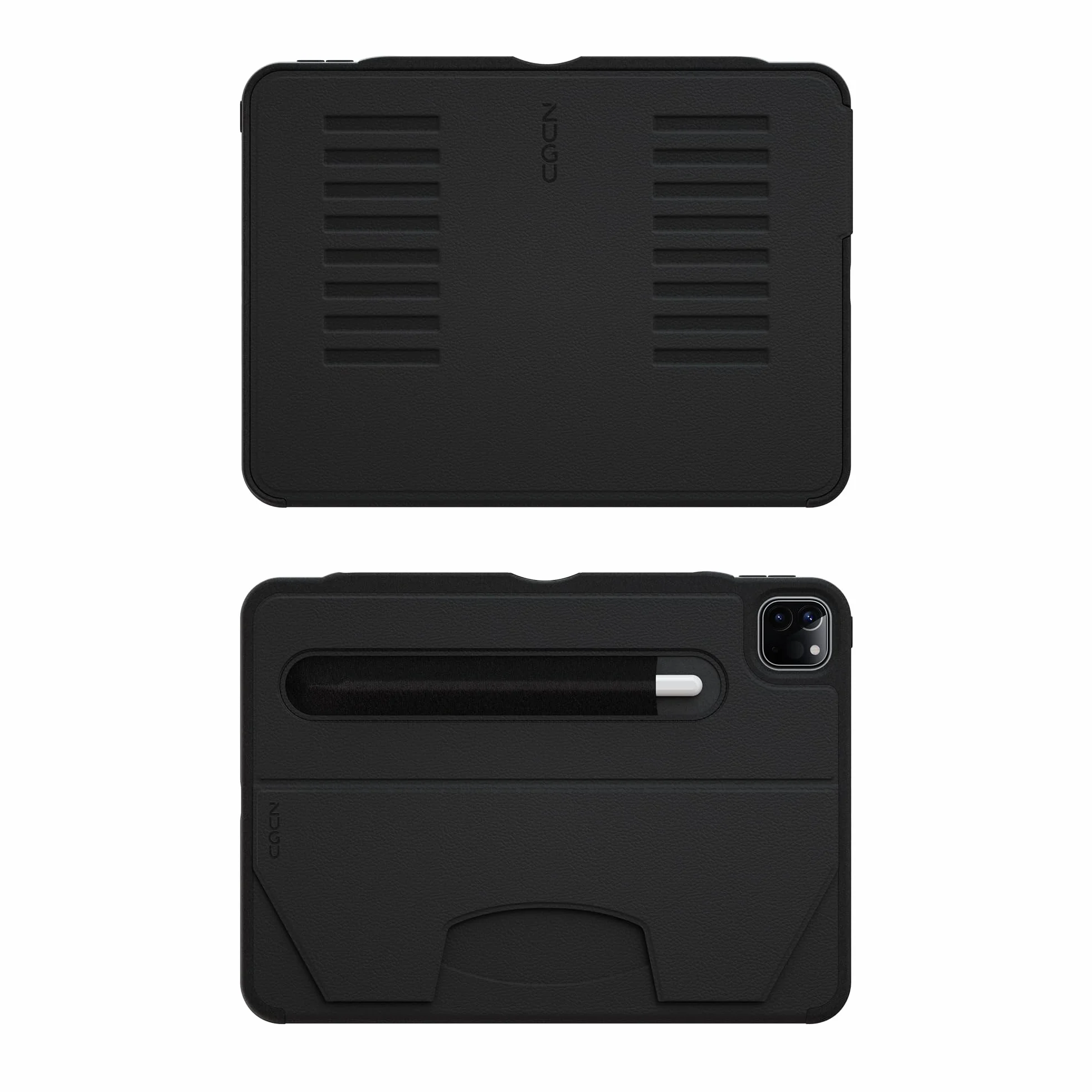 ZUGU CASE Do iPad Pro 11 Cale (M4 / M5) 2024/2025 Etui, Cienki Ochronny, Ładowanie Apple Pencil, Wygodne 8-Magnetycznie Kątom Stojak & Automatyczne Usypianie/Budzenie [Czarny]