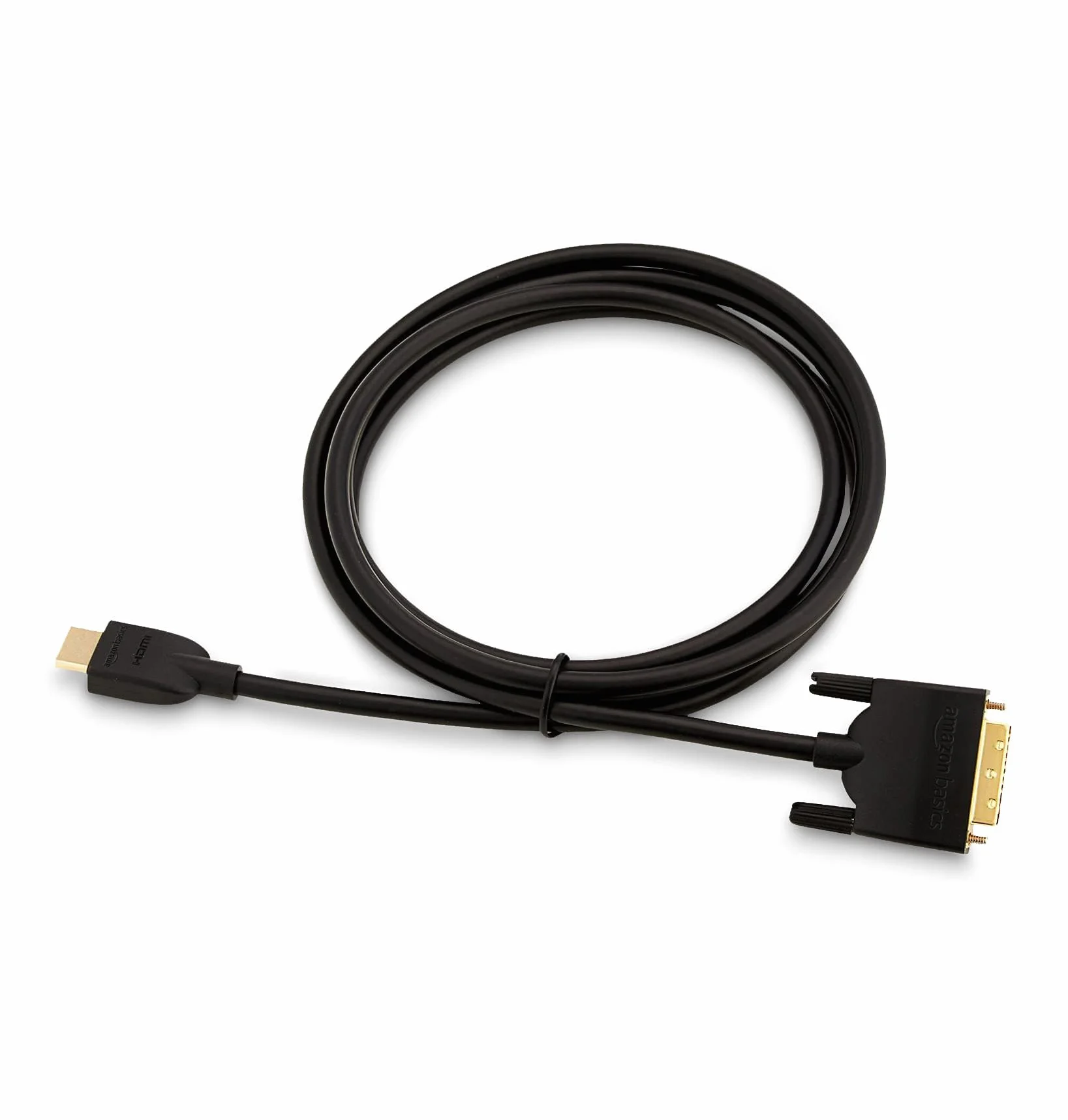 Amazon Basics Kabel adaptera HDMI A do DVI, 1,8 m, nie nadaje się do podłączenia do złączy SCART lub VGA, czarny