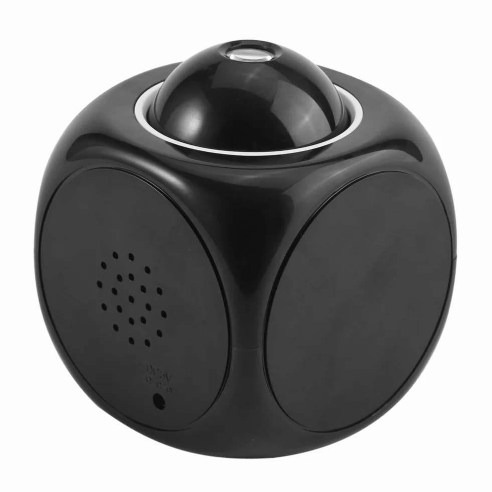 Zegar projekcyjny Haofy, budzik LED, wielofunkcyjna cyfrowa projekcja ścienna LCD Nastrój Mówiący wyświetlacz temperatury do sypialni, sufitu, kuchni, biurka, półki, ściany