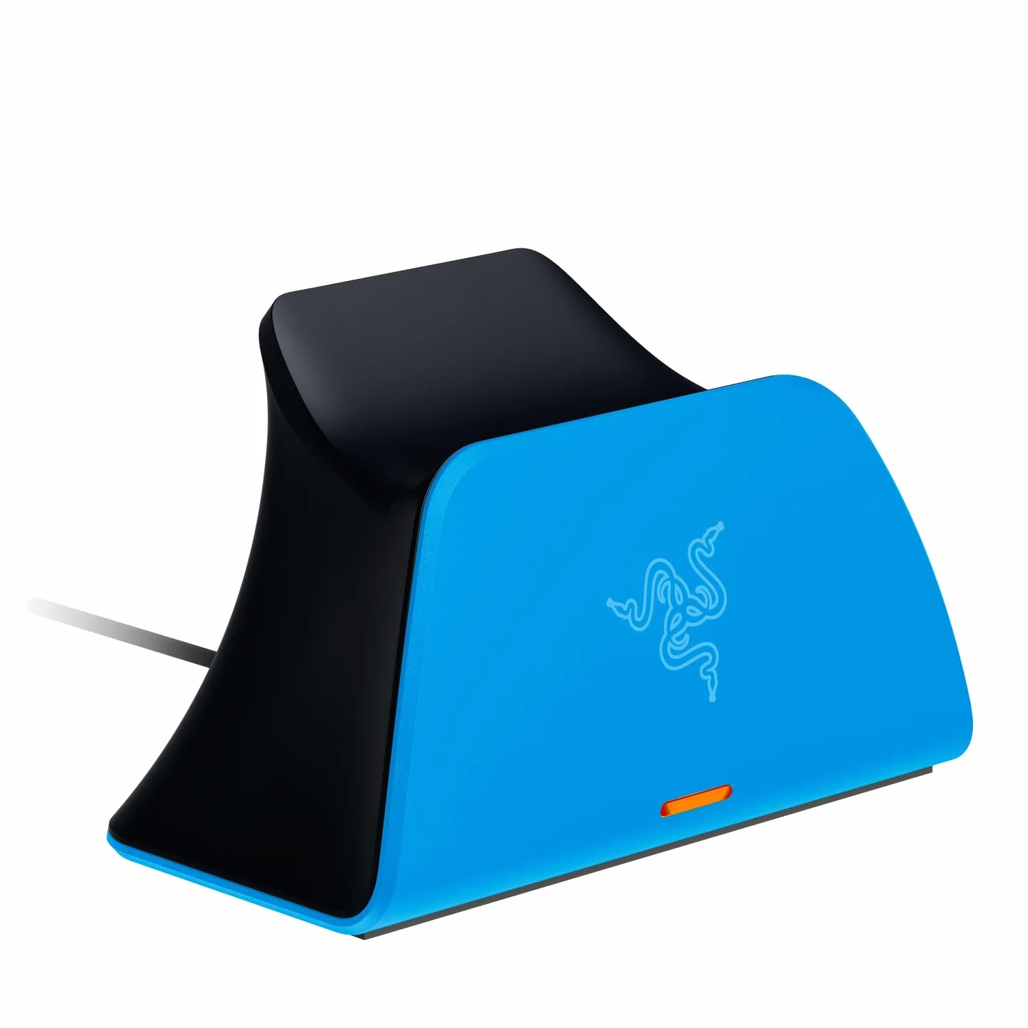 Razer Stacja do szybkiego ładowania – stacja szybkiego ładowania do kontrolera PS5 (szybkie ładowanie, zakrzywiona konstrukcja obudowy, obsługa jedną ręką, ładowanie przez USB), niebieska