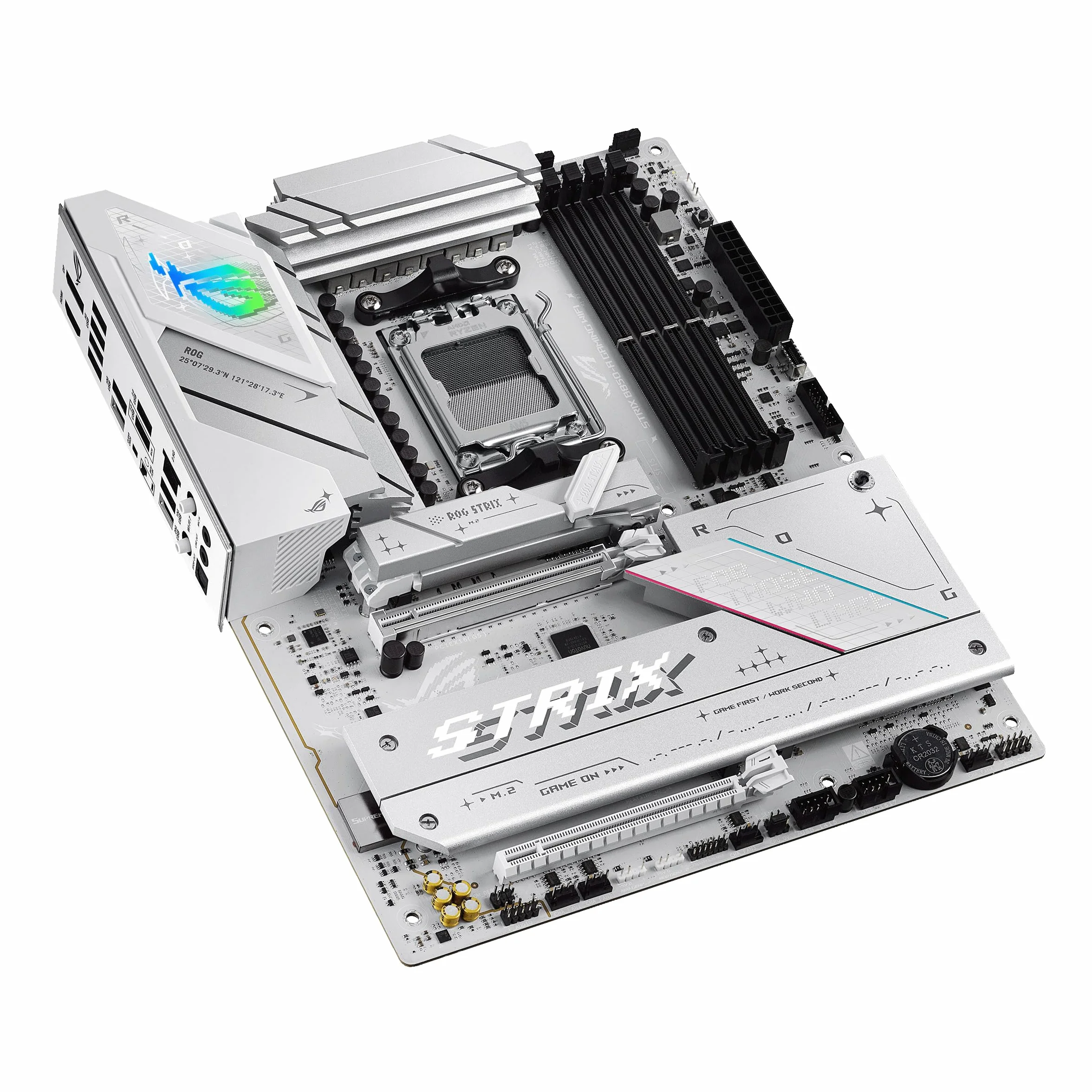ASUS ROG Strix B850-A do gier WiFi, płyta główna AMD ATX, 14+2+2 fazy zasilania, gniazdo DDR5, PCIe 5.0 z gniazdem Q-Release, 4 gniazda M.2, WiFi 7 z anteną Q, AI Advisor, AI Networking II