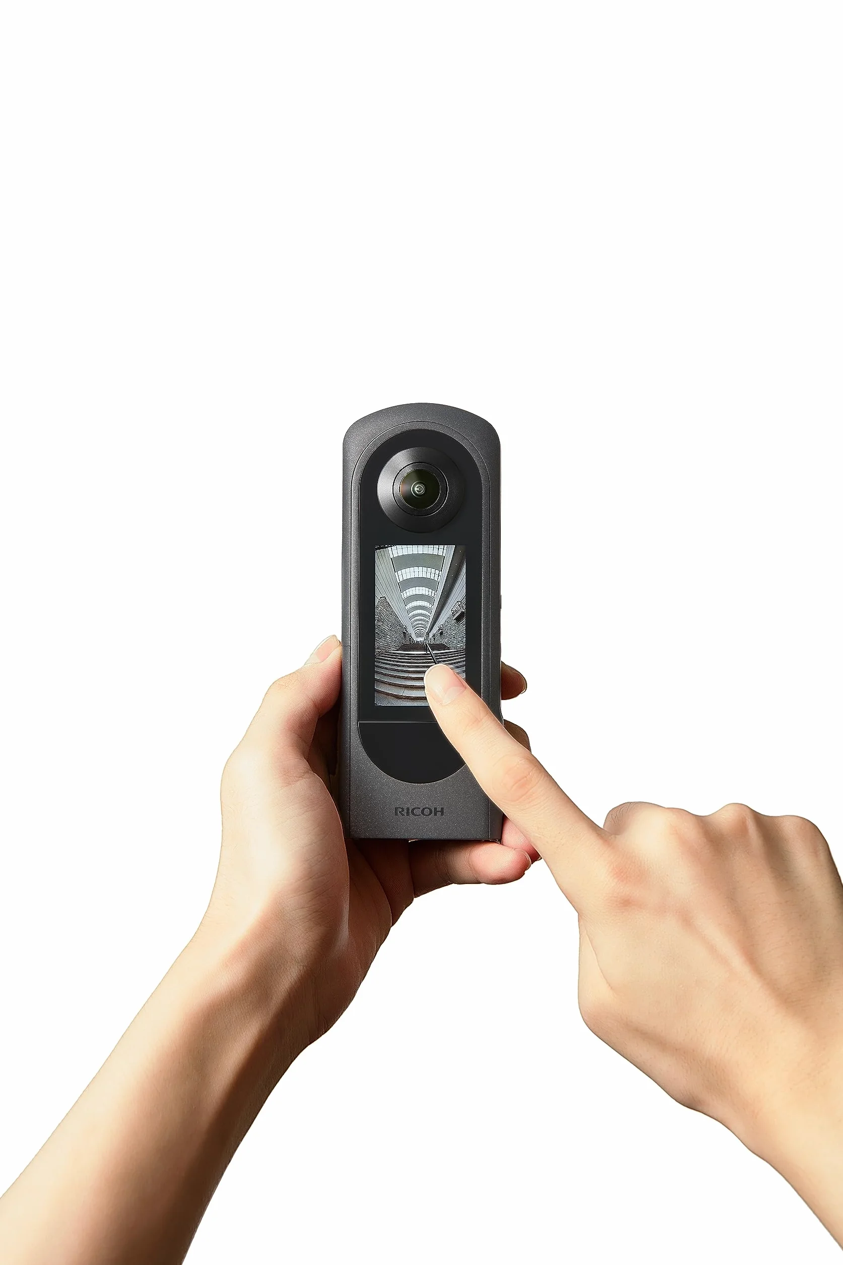 Ricoh Kamera 360 Stopni THETA X 2023, Obraz w Rozdzielczości ok. 60M, 5,7K 360, Ekran Dotykowy, Wymienna Bateria, Zewnętrzna Karta Pamięci