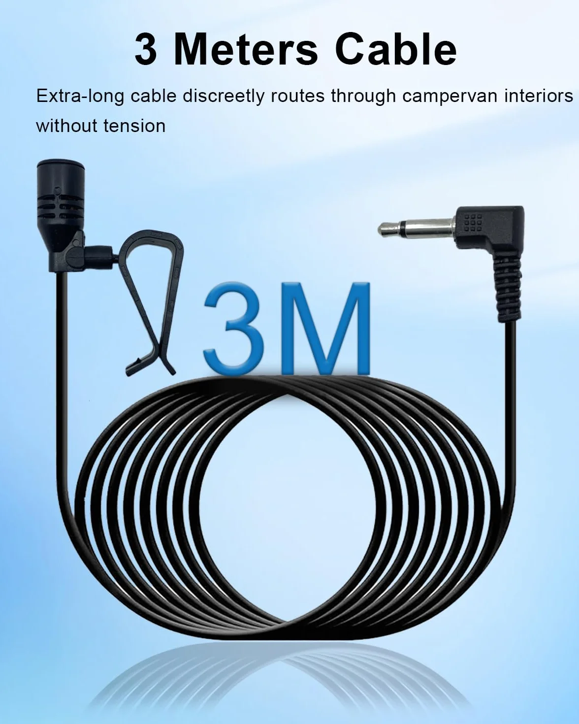 Mikrofon samochodowy 3,5 mm z adapterem 2,5 mm kompatybilny z JVC dla Kenwood dla Alpine dla Pioneer dla Jensen dla Boss Zewnętrzny mikrofon stereo GPS, DVD Kabel 3M