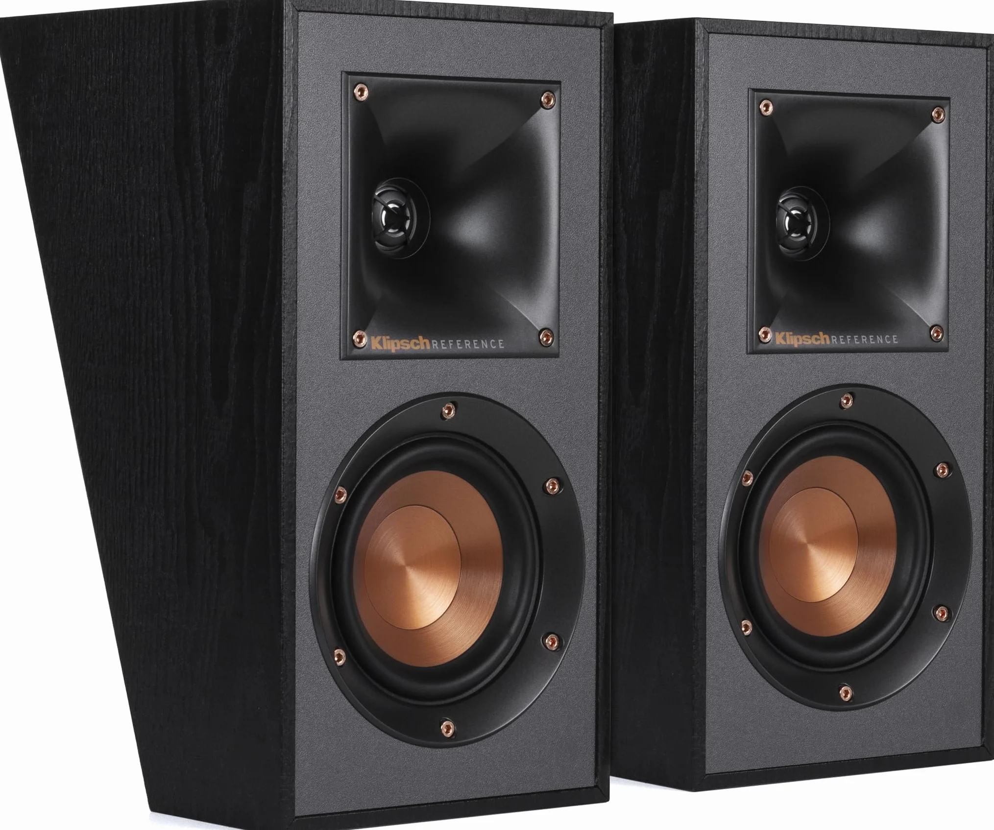 Klipsch R-41SA zestaw głośników 5.1 100 W czarny - zestawy głośników (czarny, 100 W, MDF, 4-calowy drut miedziany niskotonowy, 2,5 cm aluminium, 50 W)