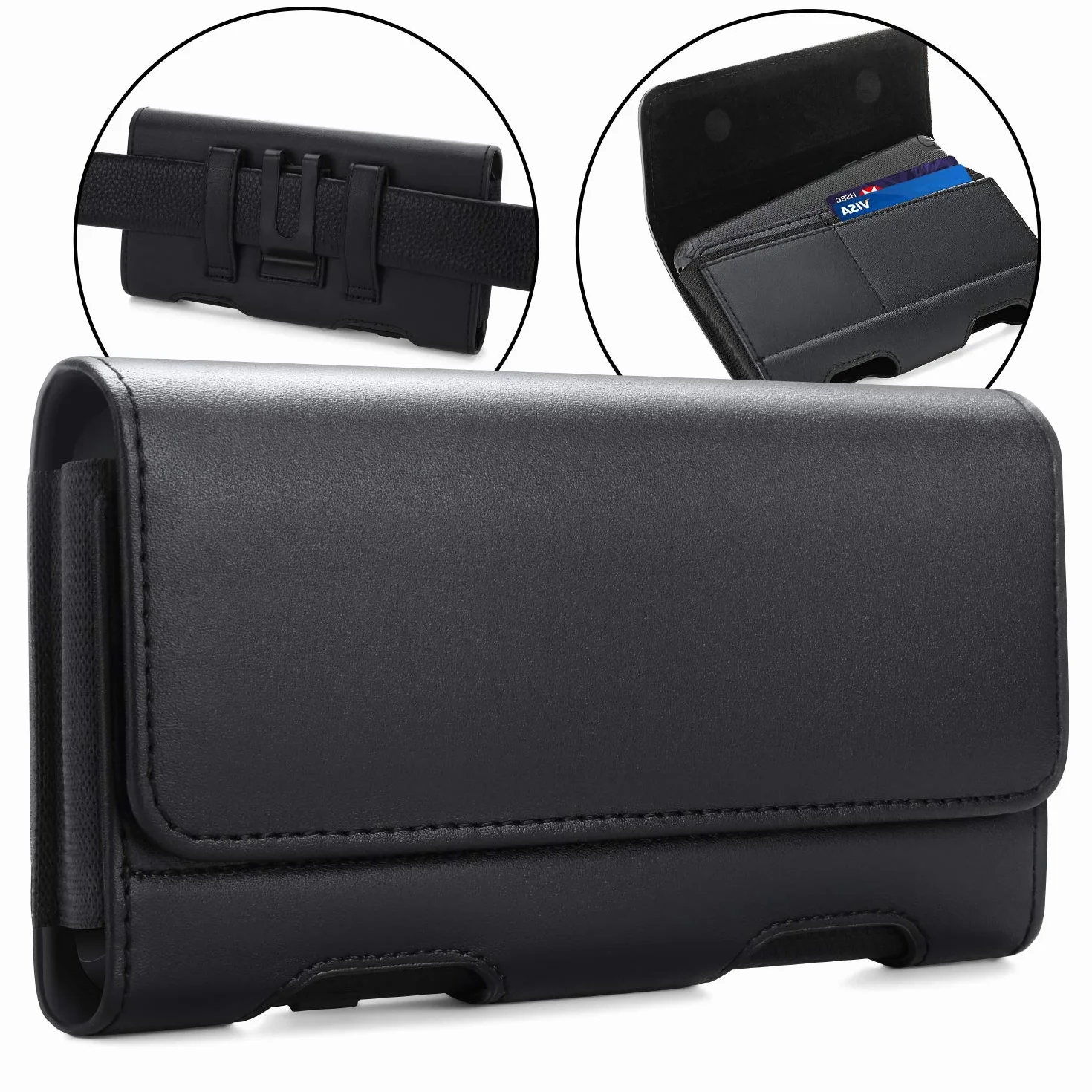 BECPLT Galaxy S22 Ultra 5G S21 Ultra pasek etui, Note 20 Ultra skórzany pasek etui na telefon, etui na karty, etui na karty, klips do Samsung Galaxy Note 10+ Note 8 9 A72 A32 A42