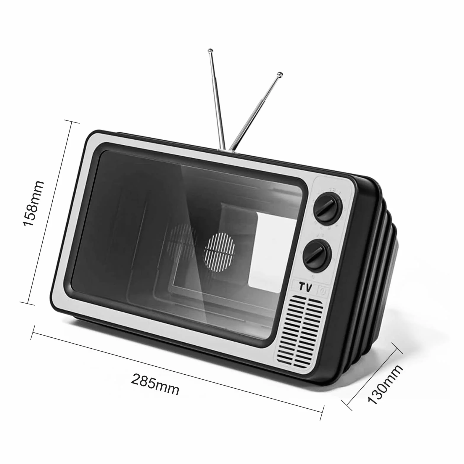 STEBRUAM Lupa ekranu 12-calowa cienki wzmacniacz do telefonu komórkowego 3D do oglądania filmów, składany ekran, powiększony stojak lustrzany do telefonu komórkowego (szary)