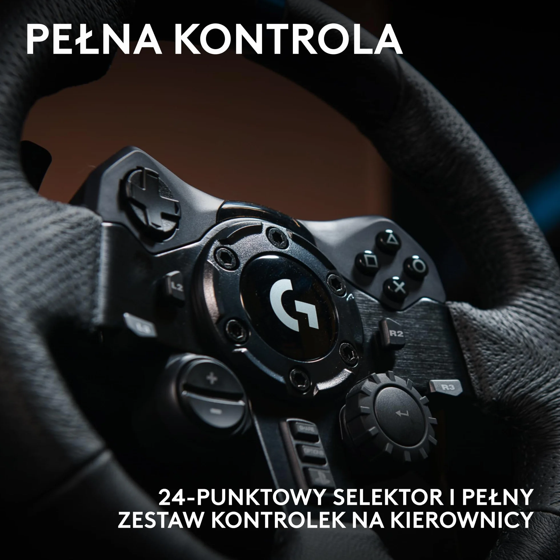 Logitech G G923 Kierownica wyścigowa i pedały, siłowe sprzężenie zwrotne TRUEFORCE 1000 Hz, PS5, PS4, PC, Mac - Czarny