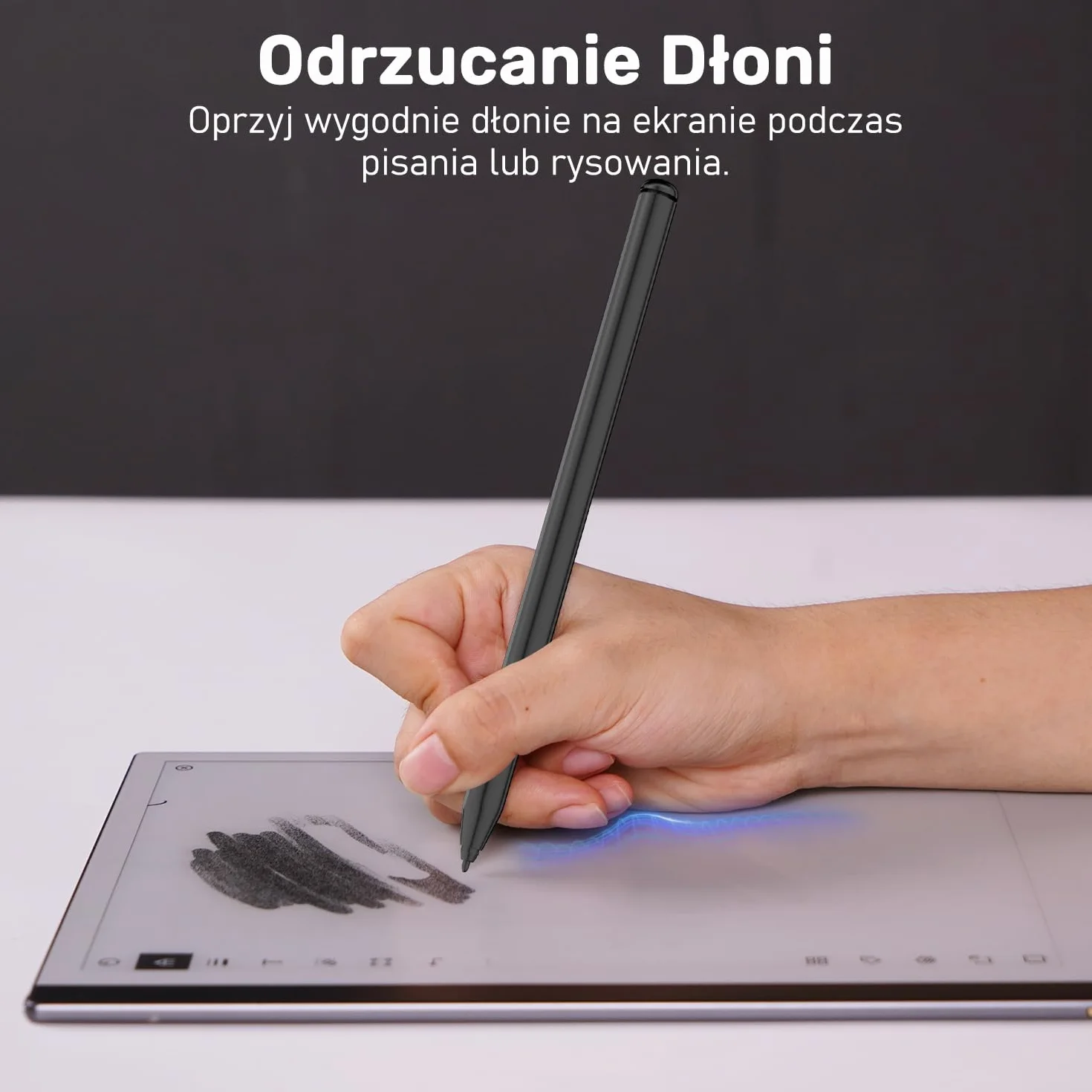 Rysik Kompatybilne Remarkable 2, EMR Pen z Gumką, Poziom Nacisku 4096, Odrzucanie Dłoni i Adsorpcja Magnetyczna, Pióro Cyfrowe Kompatybilne z Tabletami Kindle Scribe/Remarkable 2/1