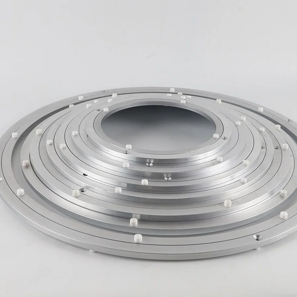 Przyjazna dla majsterkowiczów podstawa Lazy Susan, obrotowy stół obrotowy ze stopu aluminium do kreatywnego użytku (25 cm)