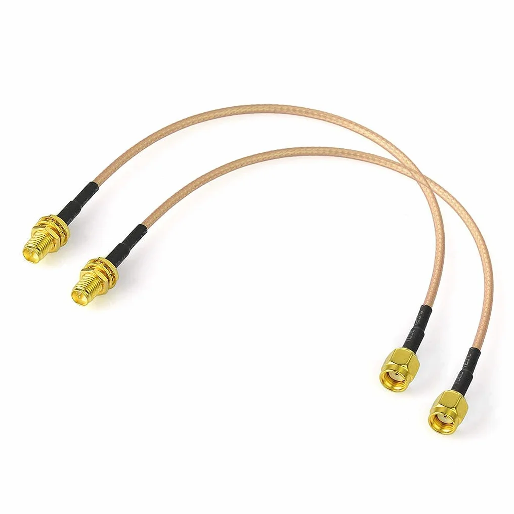 BINGFU RP-SMA wtyczka do gniazda RP-SMA kabel 30 cm RG316 przedłużacz anteny WiFi kabel koncentryczny (2 sztuki) do bezprzewodowych mini PCI Express PCIE kart sieciowych WiFi adapter WiFi router