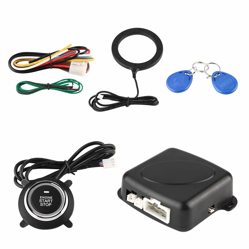 12V Universal Auto Alarm System Motor Starter Taster Fahrzeuge Start/Stopp Kit Safe Lock Diebstahlsicherungs Auto Änderungssatz