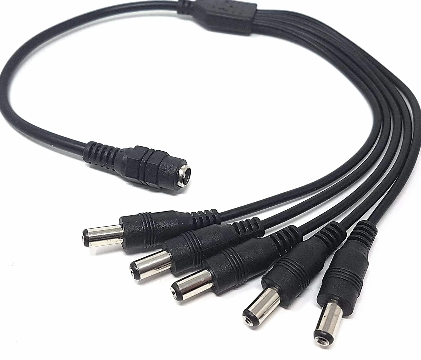Keple Rozdzielacz zasilania DC 1 do 5 męski Y męski 2,1 mm adapter kabla BG CCTV PSU kamery bezpieczeństwa 12 V