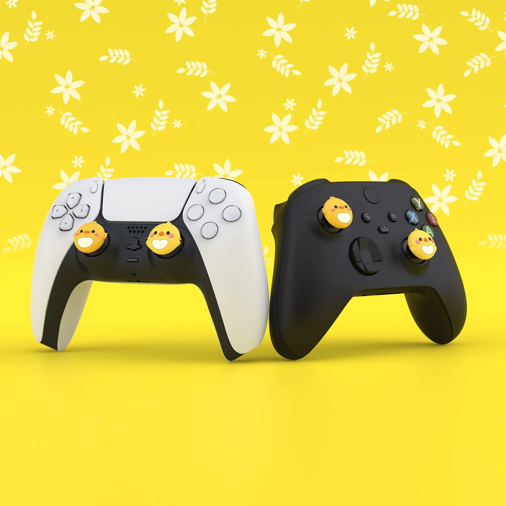 PlayVital 4PCS Thumb Grip Caps do ps5 Controller Nakładki na kciuk do ps4,Analogowa Osłona Sztyftu kompatybilny z Xbox Series X/S,Uchwytami na Kciuki do Switch Pro-Papuga&Pisklę
