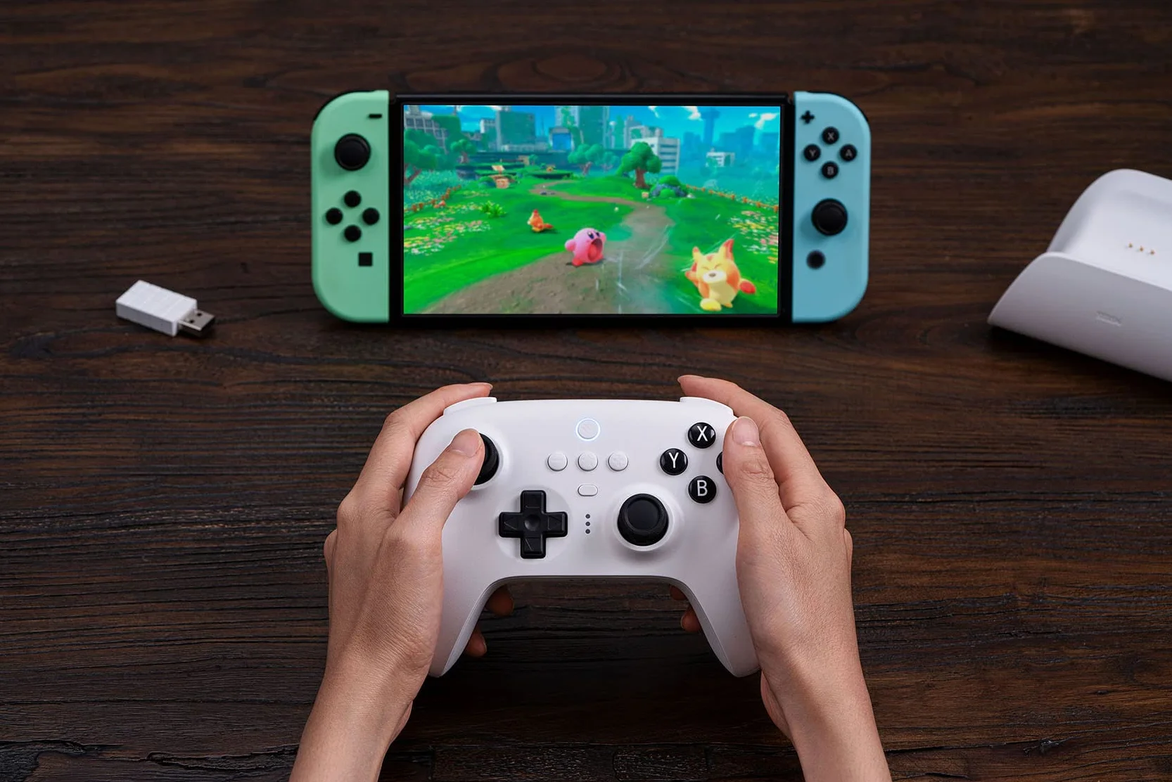 8Bitdo Kontroler, Biały, L