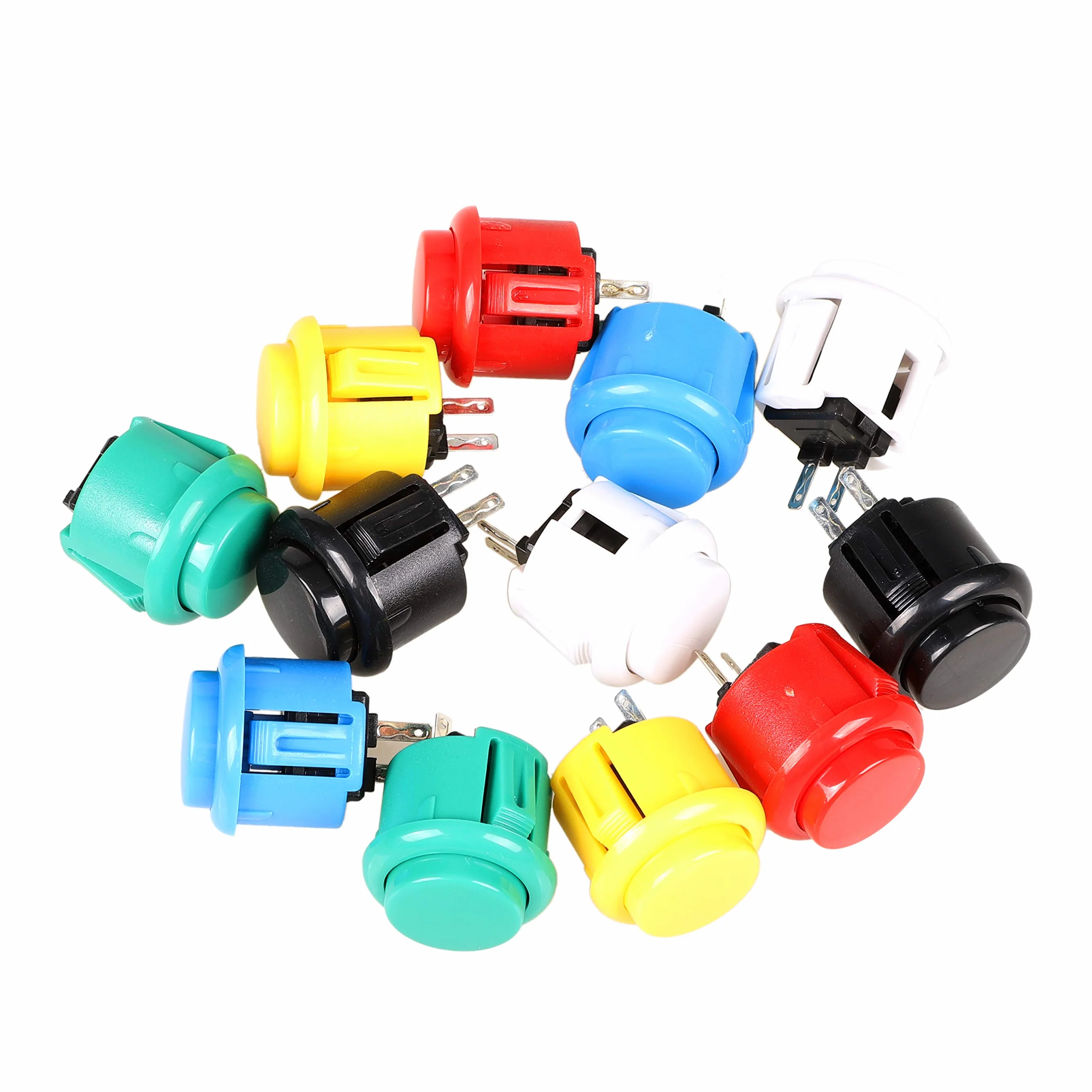 EG STARTS 2 gracze Arcade Game Kit USB Joystick do gry Mame Game DIY USB Encoder + 2x 8 Way Stick + 20 przycisków czerwony/czarny