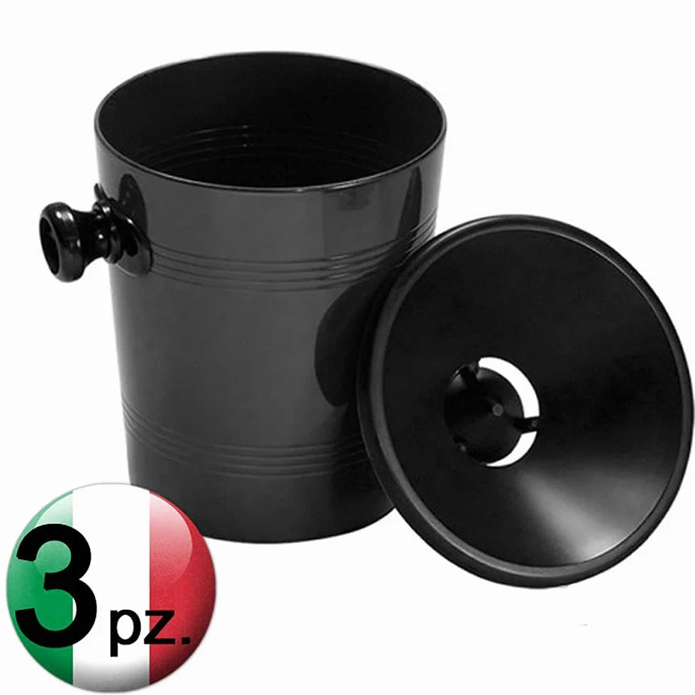 Spittoon - Spawacz - Crachoir - Spucknapf - Profesjonalne plastikowe - Model stożkowy 12 - pojemność 1.2 lt. - By Black (Black), 3