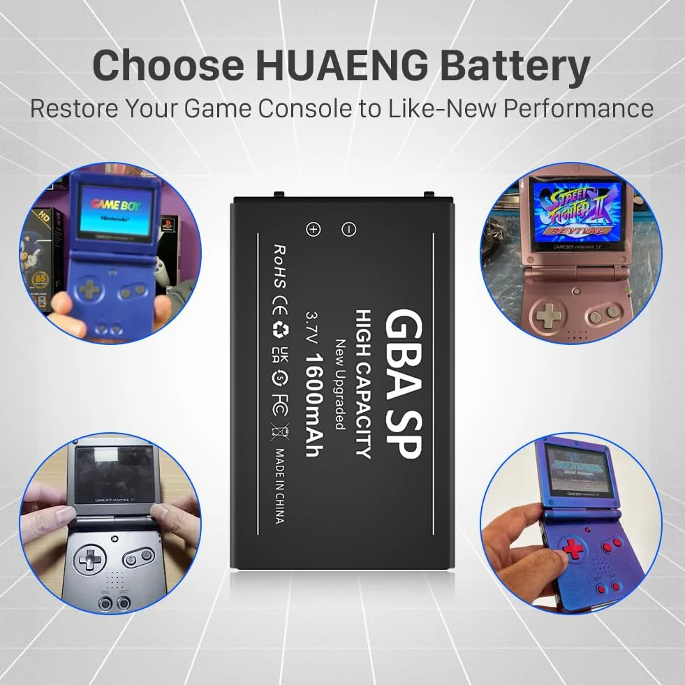 Akumulator do Gameboy Advance SP GBA SP Li-Ion 1600mAh Nintendo AGS-001 AGS-003 AGS-101
