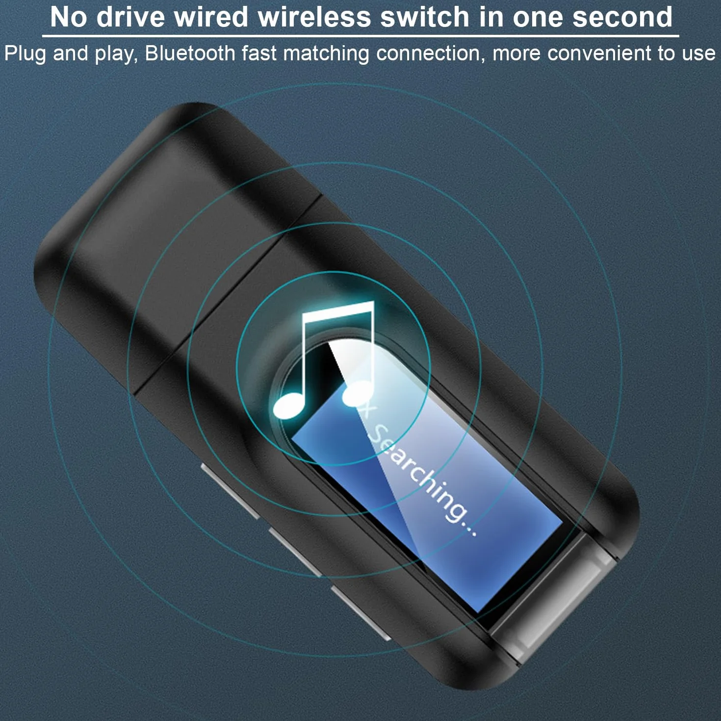 Nizirioo Adapter Bluetooth 5.0: bezprzewodowy transmiter 2 w 1, wtyczka jack 3,5 mm, USB do samochodu, TV, PC, muzyki, słuchawek, głośników, Plug and Play