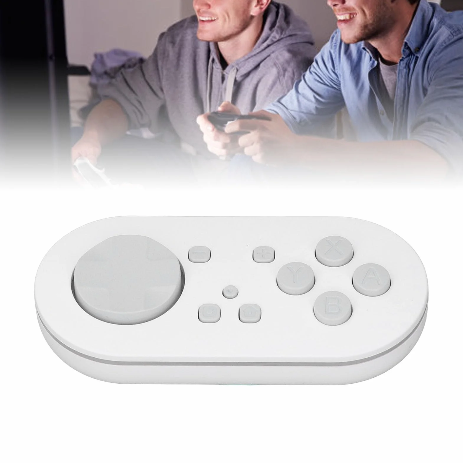 Wireless Game Inspector, 14 RGB Light Effects for Anki App Automatic Sleep 4 Mod Compact Gamepad dla Graczy dla Androida (WHITE)