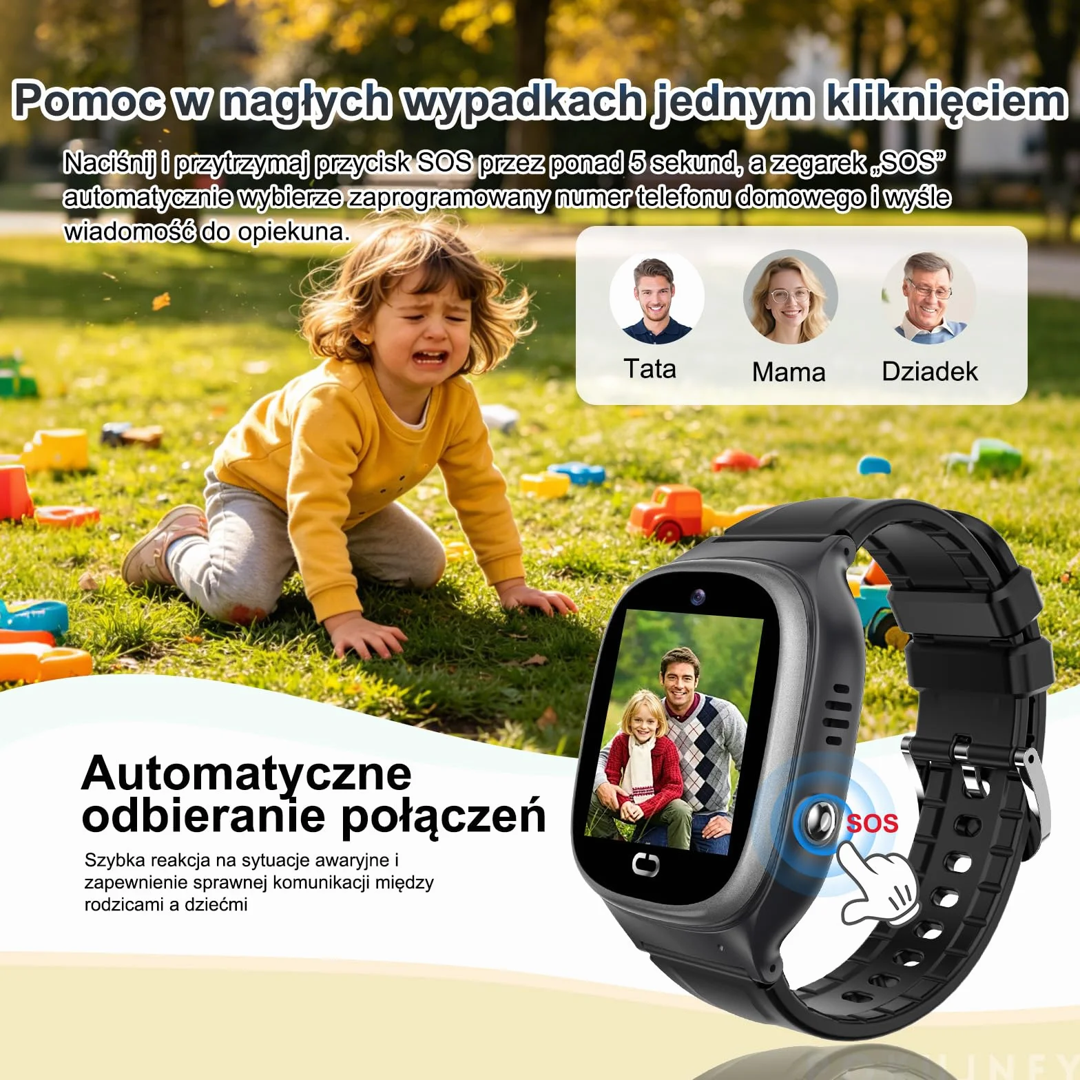 Smartwatch dla Dzieci z GPS Rozmowy Telefoniczne Czat Kontakty SOS Gra IP68 Wodoodporny Budzik Tryb Klasowy Zegarki Cyfrowe Smartwatch Dziecięcy Chłopcy Dziewczynki Urodziny Prezenty