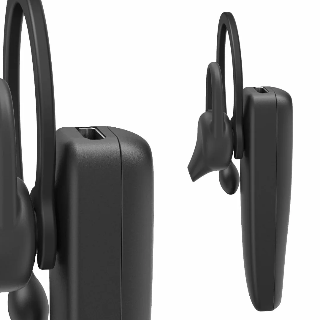 Hama MyVoice Essential słuchawka mono Bluetooth (ultralekka 9 g, multipoint – 2 urządzenia, obsługa Siri/Google Assistant, ergonomiczny zaczep, 3 rozmiary nauszników, czarna)