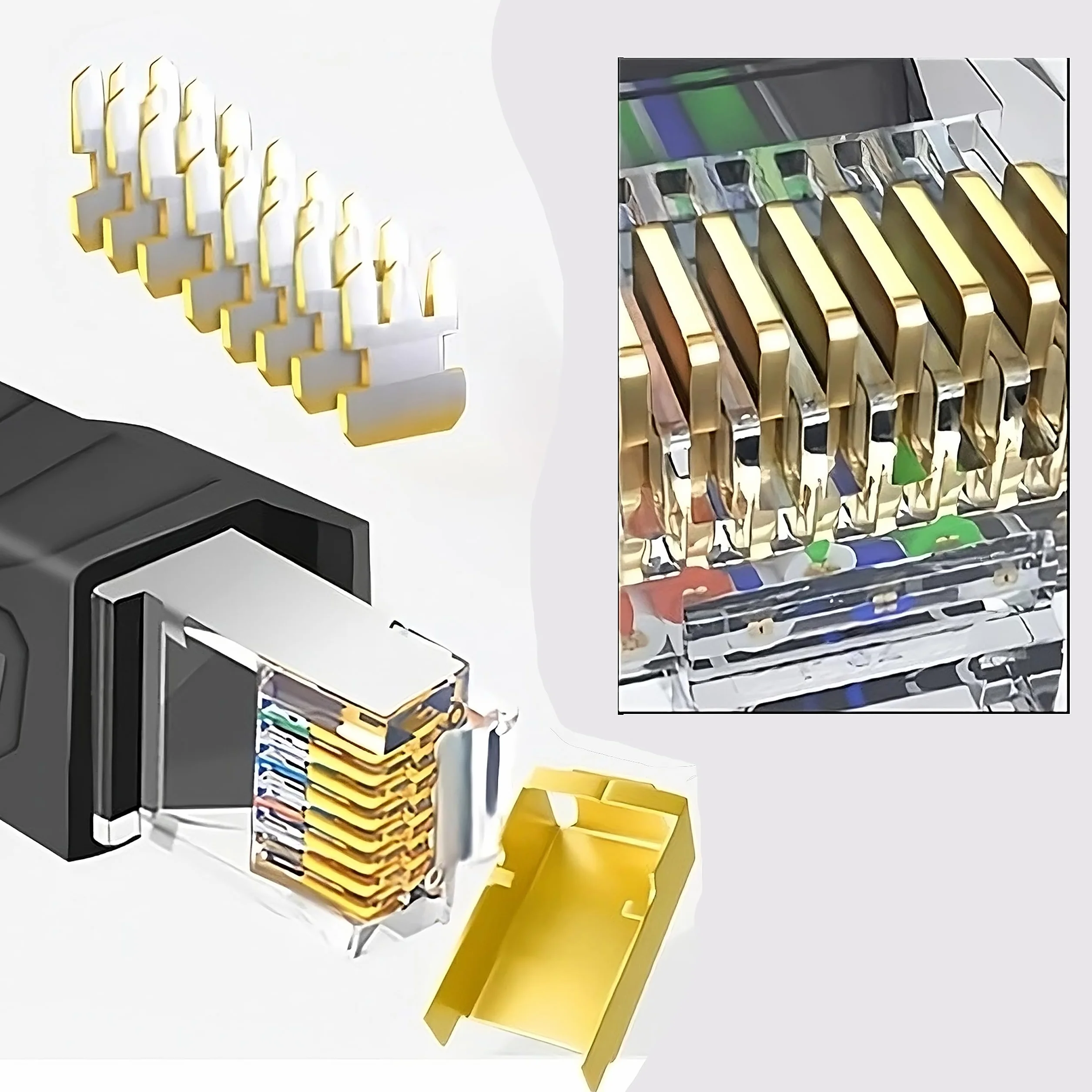 Retoo Kabel sieciowy CAT 6a, UTP, kabel Gigabit, Lan Ethernet, kabel krosowy 15 metrów, płaski kabel do układania, nadaje się do sieci Gigabit, przełączników, routerów, modemów z wejściem RJ45