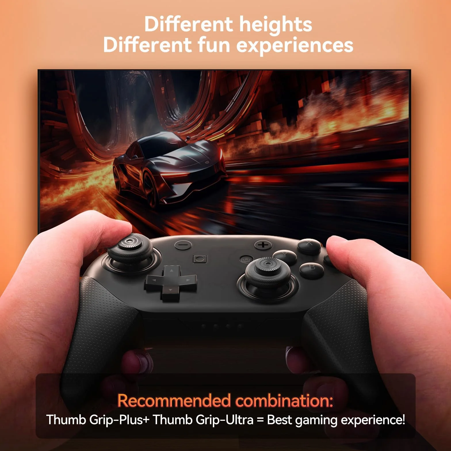 NEWDERY 12 szt. uchwytów na kciuki do Nintendo Switch 2, nakładki na kciuki, ergonomiczna konstrukcja, ulepszony uchwyt do gier, wygodne i trwałe, zamiennik kontrolera joysticka do uchwytu kontrolera