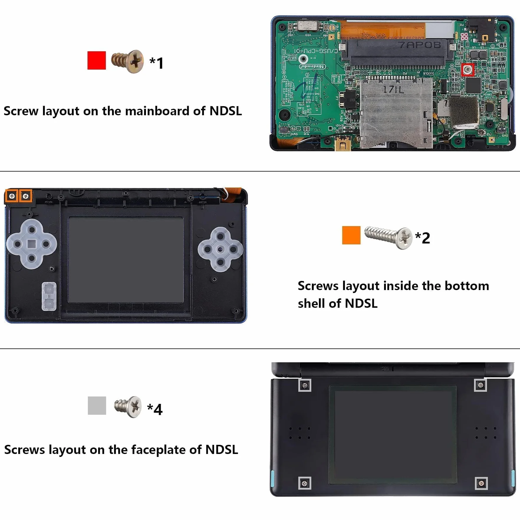 eXtremeRate Pełna wymienna obudowa do Nintendo DS Lite, obudowa z wymiennym przyciskiem do Nintendo DS Lite, konsola nie jest dołączona, klasyczny styl NES