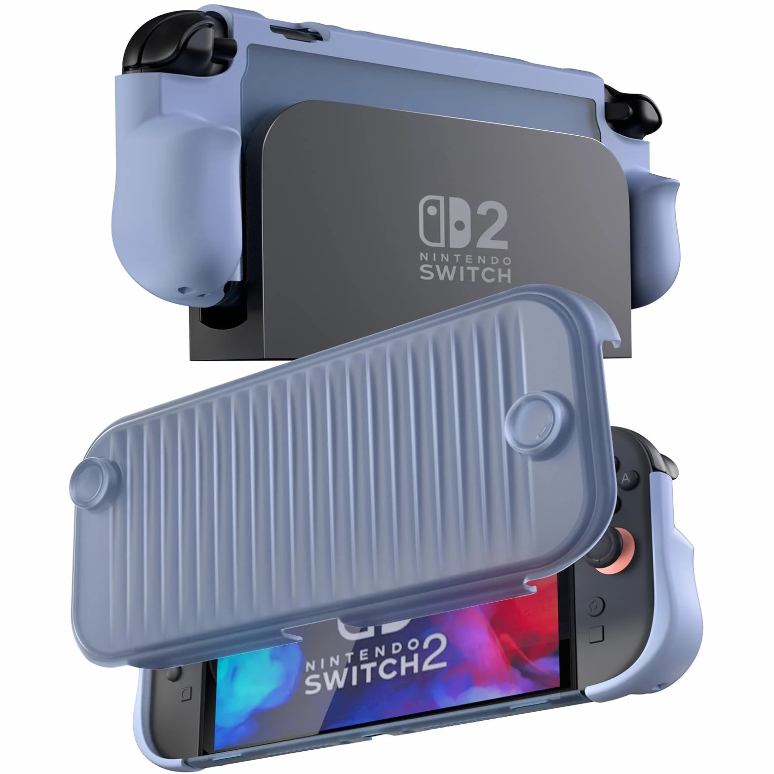 ProCase Etui dokujące do Nintendo Switch 2 2025, pokrowiec ochronny Slim Grip 7,9 cala, ergonomiczne gniazdo - granatowy