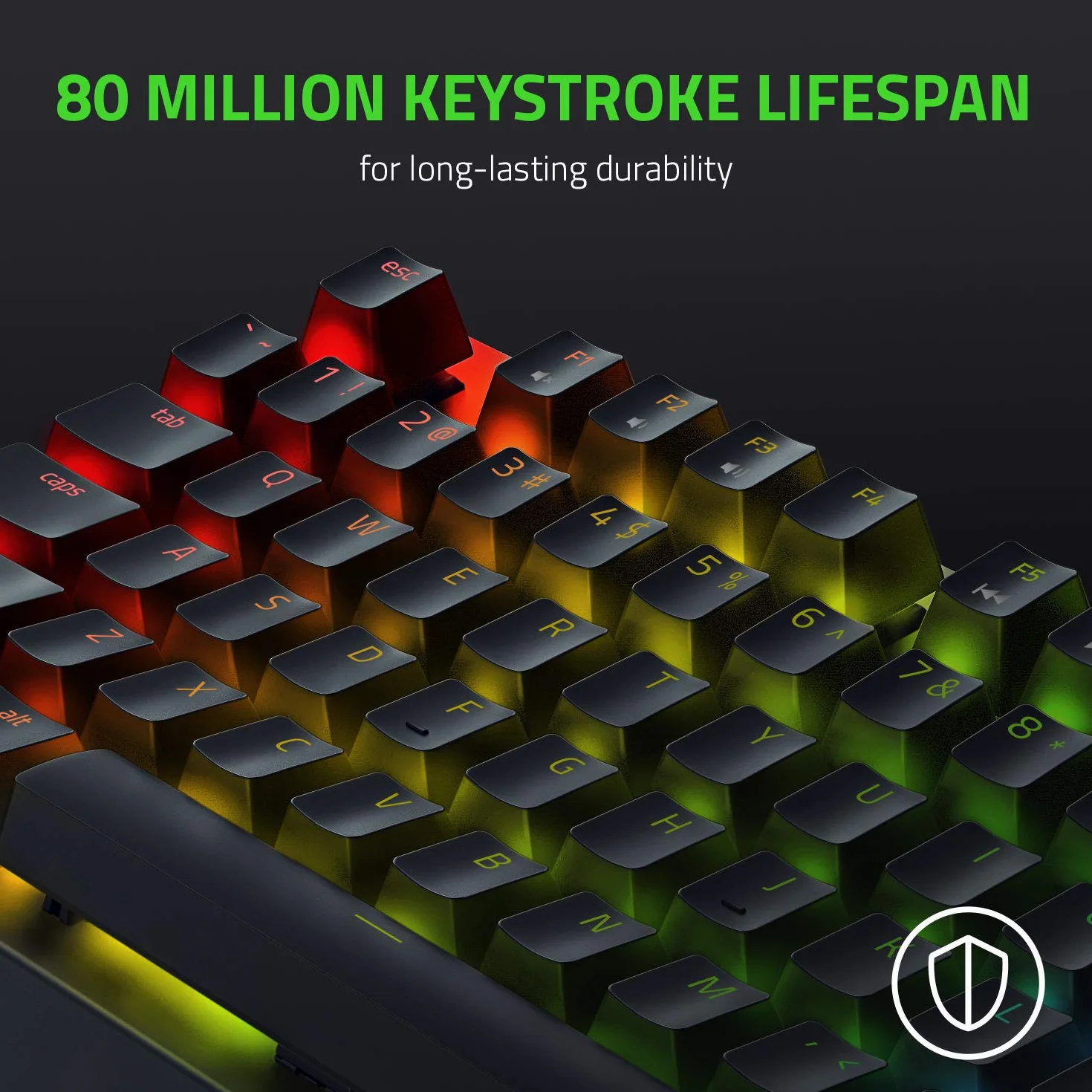 Razer BlackWidow V3 Tenkeyless (zielone przełączniki) – kompaktowa mechaniczna klawiatura do gier (klikalne, kompaktowa obudowa, w pełni programowalne klawisze) Układ QWERTY US | Czarny
