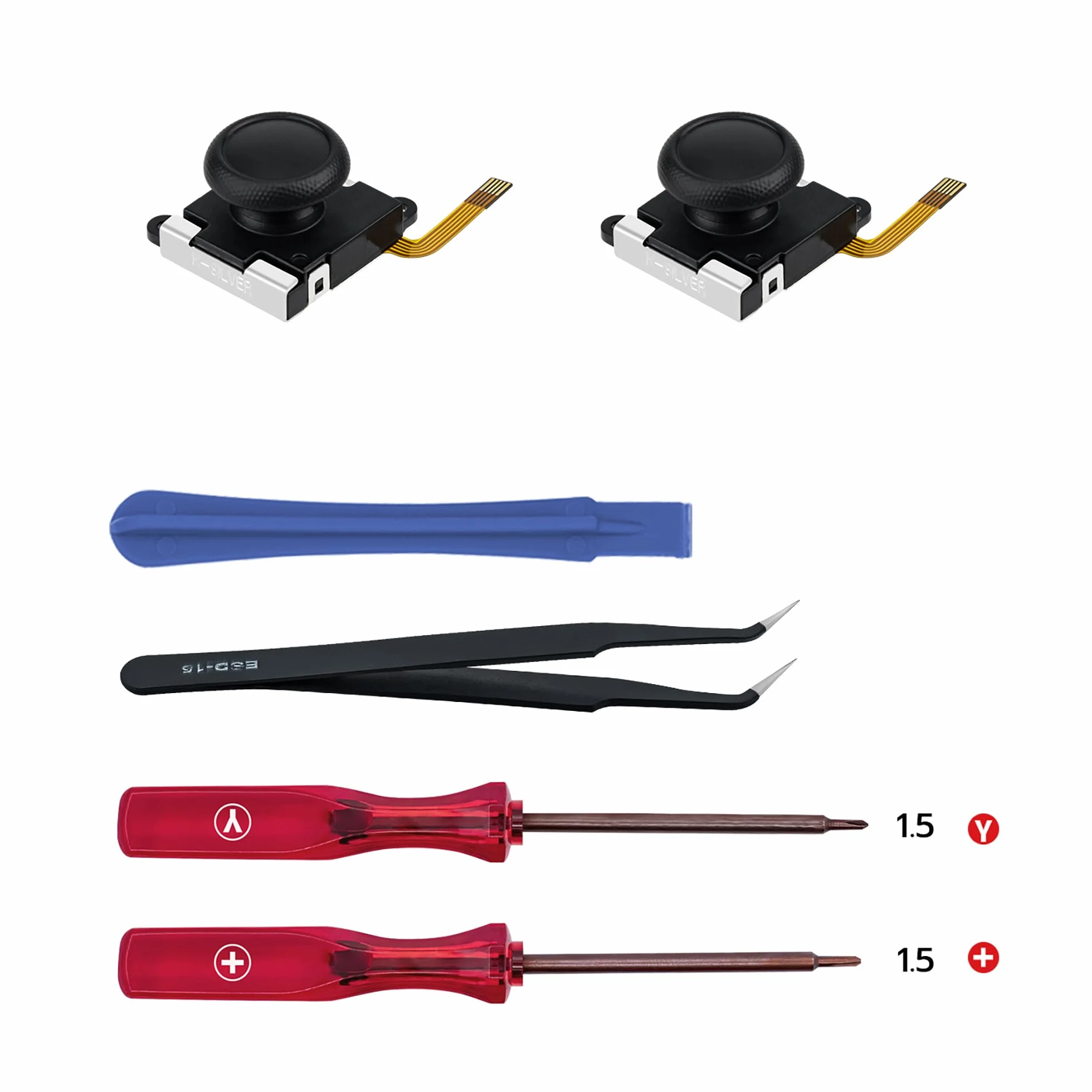 Wigearss Zamiennik TMR Elektromagnetyczny Stick 3D Sensor Analogowy Joystick i Zestaw Narzędzi Naprawczych do Kontrolerów NS Switch/Switch OLED/Switch Lite Joy-con, Bez Dryfu