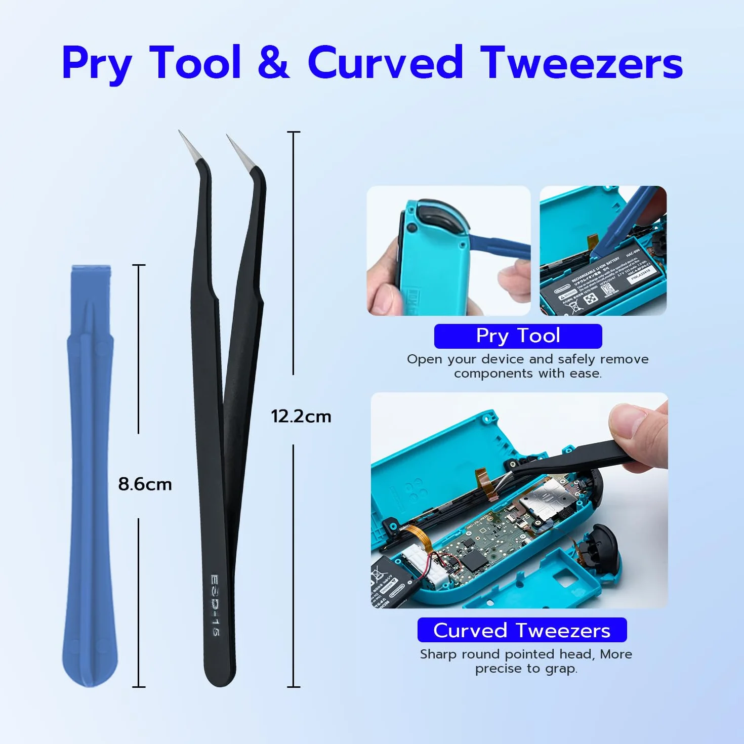 Wigearss Zamiennik TMR Elektromagnetyczny Stick 3D Sensor Analogowy Joystick i Zestaw Narzędzi Naprawczych do Kontrolerów NS Switch/Switch OLED/Switch Lite Joy-con, Bez Dryfu