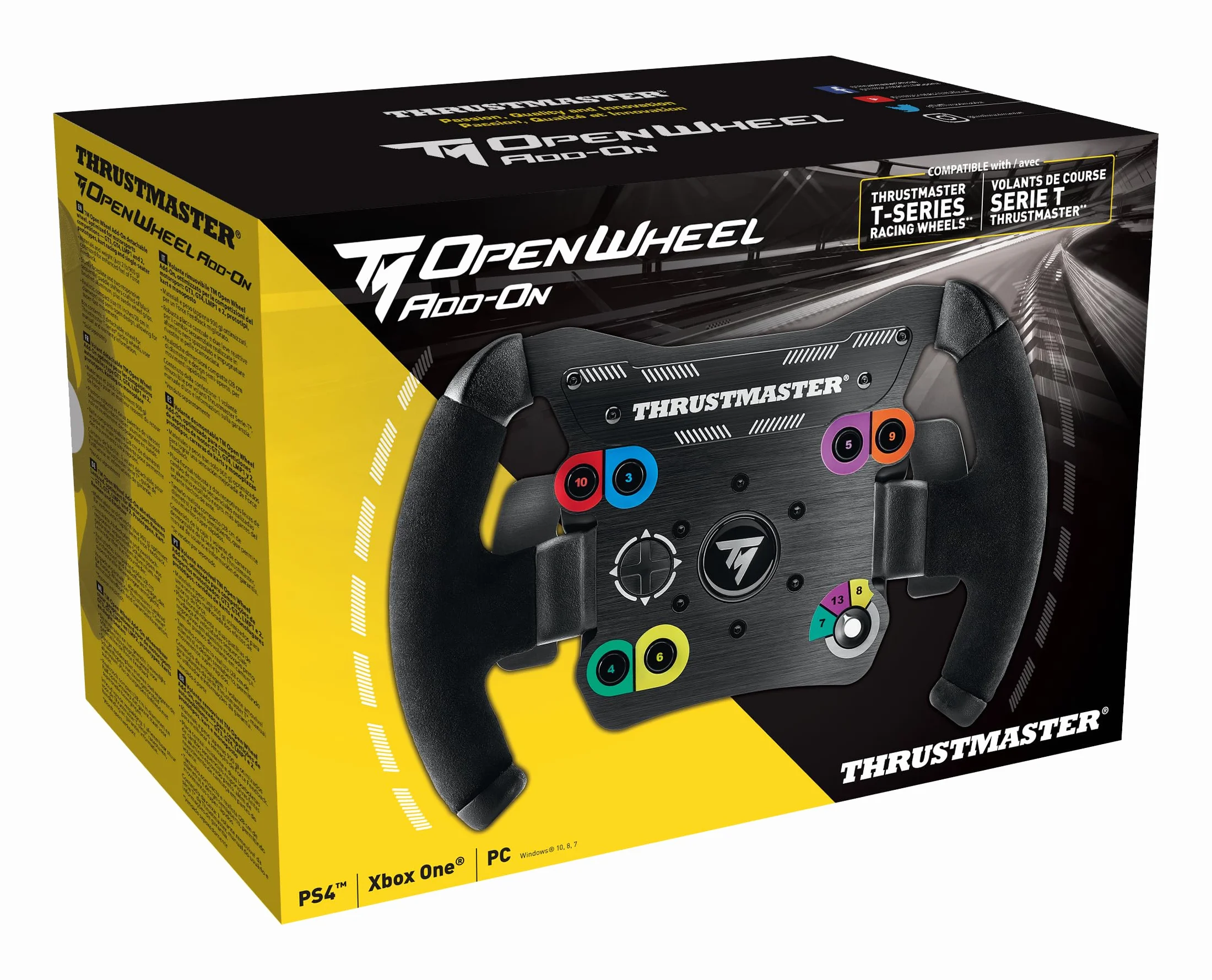 Thrustmaster TM Open Wheel — zdejmowane koło kierownicy Thrustmaster ułatwiające osiąganie znakomitych wyników w wyścigach GT i single-seaterów na różnych platformach