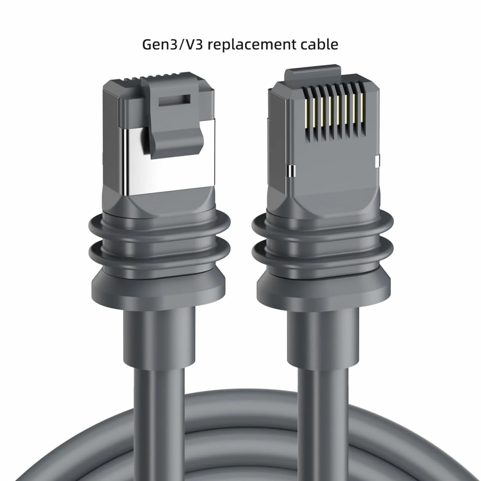Jadeshay Starlink 3. generacji Starlink V3, prostokątny zamiennik 49 FT wodoodporny kabel przedłużający do satelitarnej 3. generacji, do użytku wewnątrz i na zewnątrz