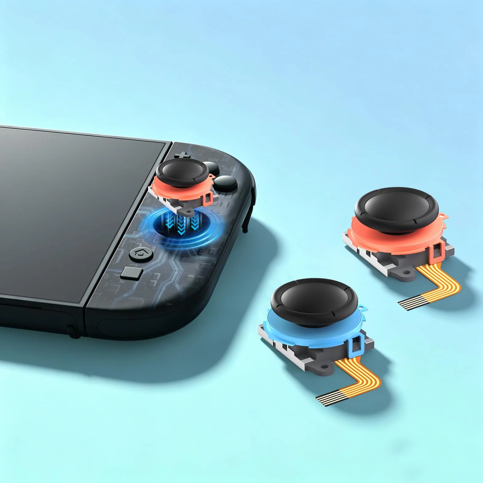 GuliKit TMR Wymiana Joysticka Kompatybilna z Nintendo Switch 2 JoyCon, Odporny na Dryf Czujnik Analogowego Drążka z Narzędziem Naprawczym
