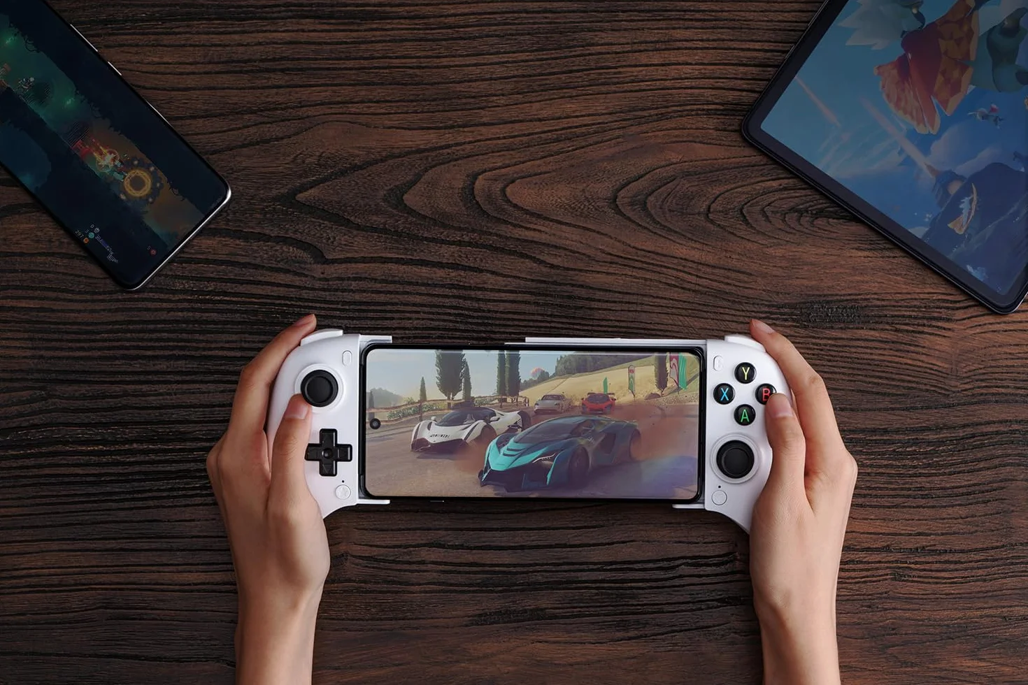 8Bitdo Ultimate Mobile Gaming Controller for Android devices, Bluetooth Mobile Game Controller with Hall Effect Joysticks and Hall Triggers (White)