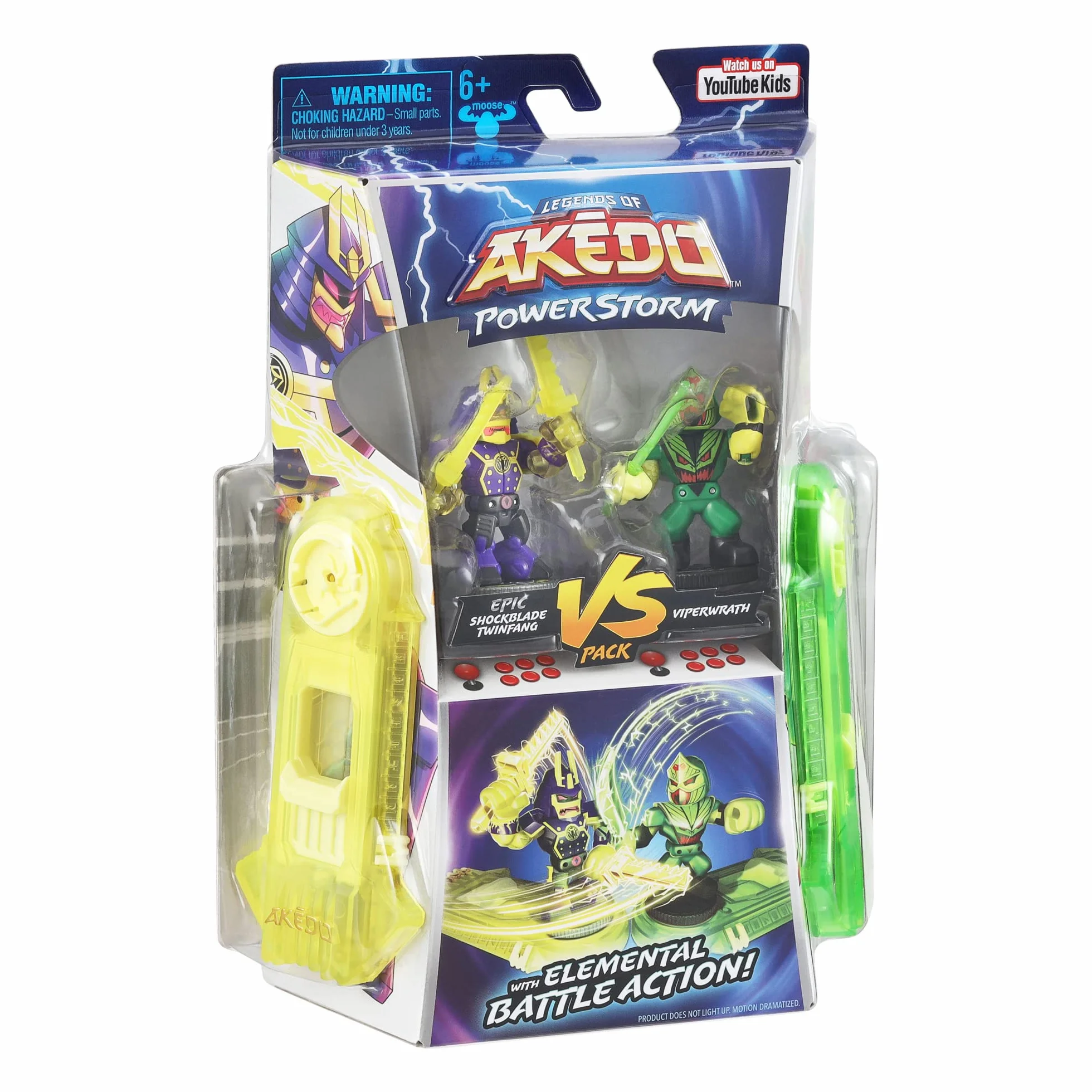 Legends of Akedo Powerstorm 2 Mini Wojownicy 2 Kontrolery Bojowe Epic Shockblade Twinfang Viperwrath