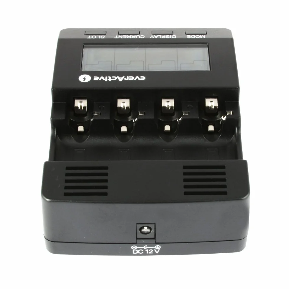 everActive Ładowarka do 4 akumulatorów AAA AA, profesjonalny i szybki, wyświetlacz LCD, test pojemności, wewnętrzny test oporu, model: NC-3000