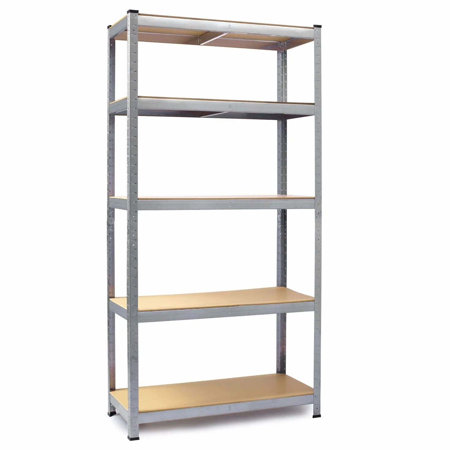 Humberg Półka garażowa metalowa Obciążenie do 875 kg 5 półek 30 x 90 x 180 cm Srebrny