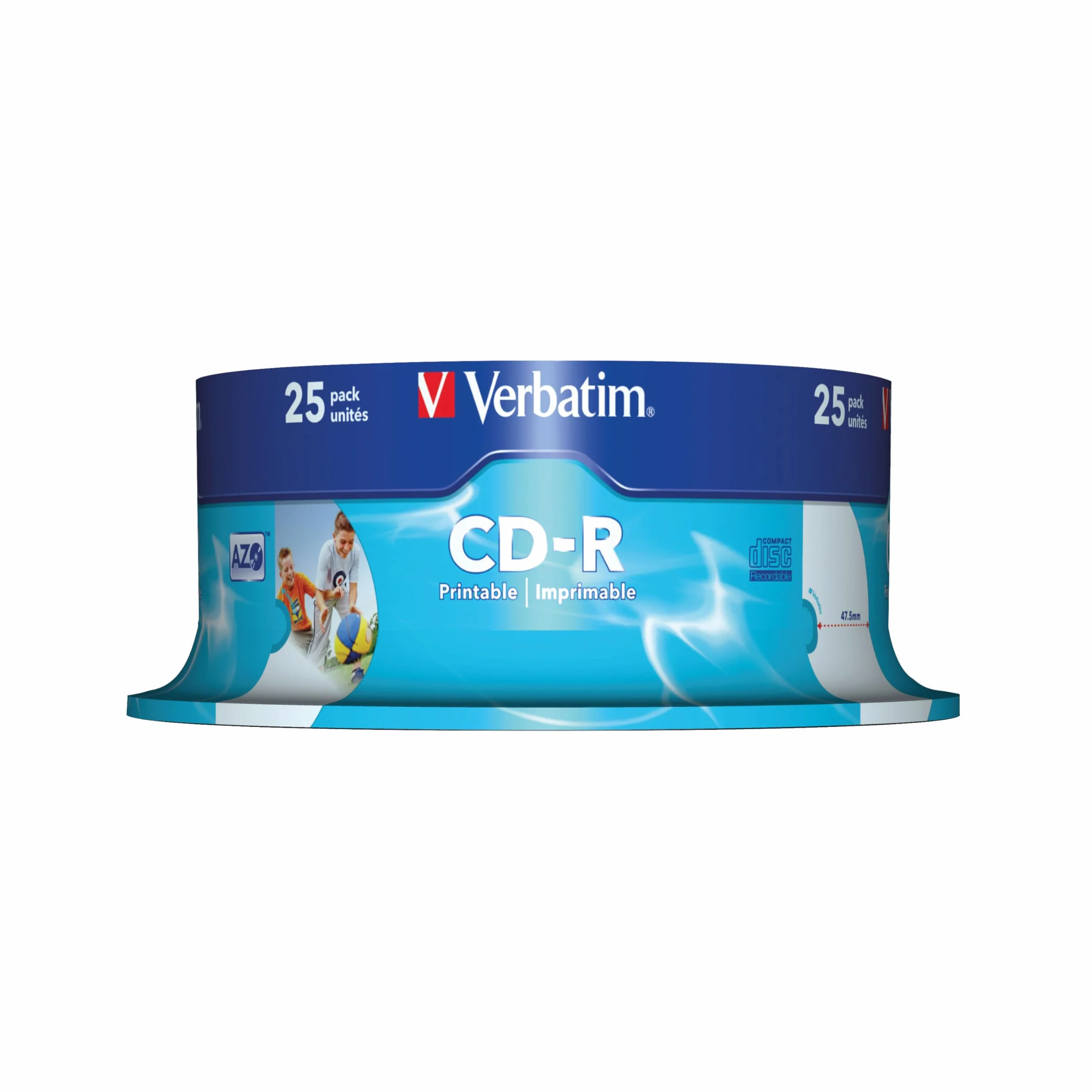 Verbatim 43439 Azo 52x Szeroki Druk CD-R, 25 szt