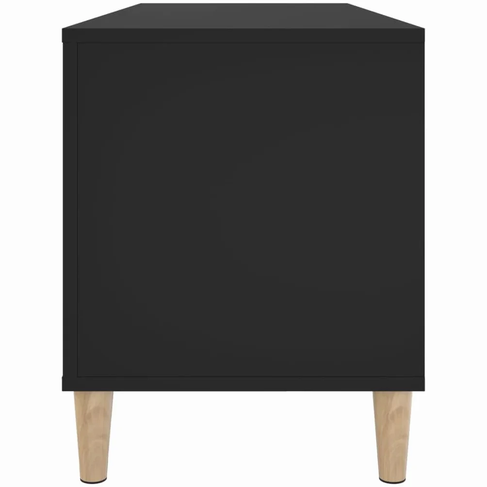 vidaXL Szafka na płyty, czarna, 100x38x48 cm, materiał drewnopochodny, szafka na płyty winylowe, szafka, szafka boczna, mebel na płyty winylowe
