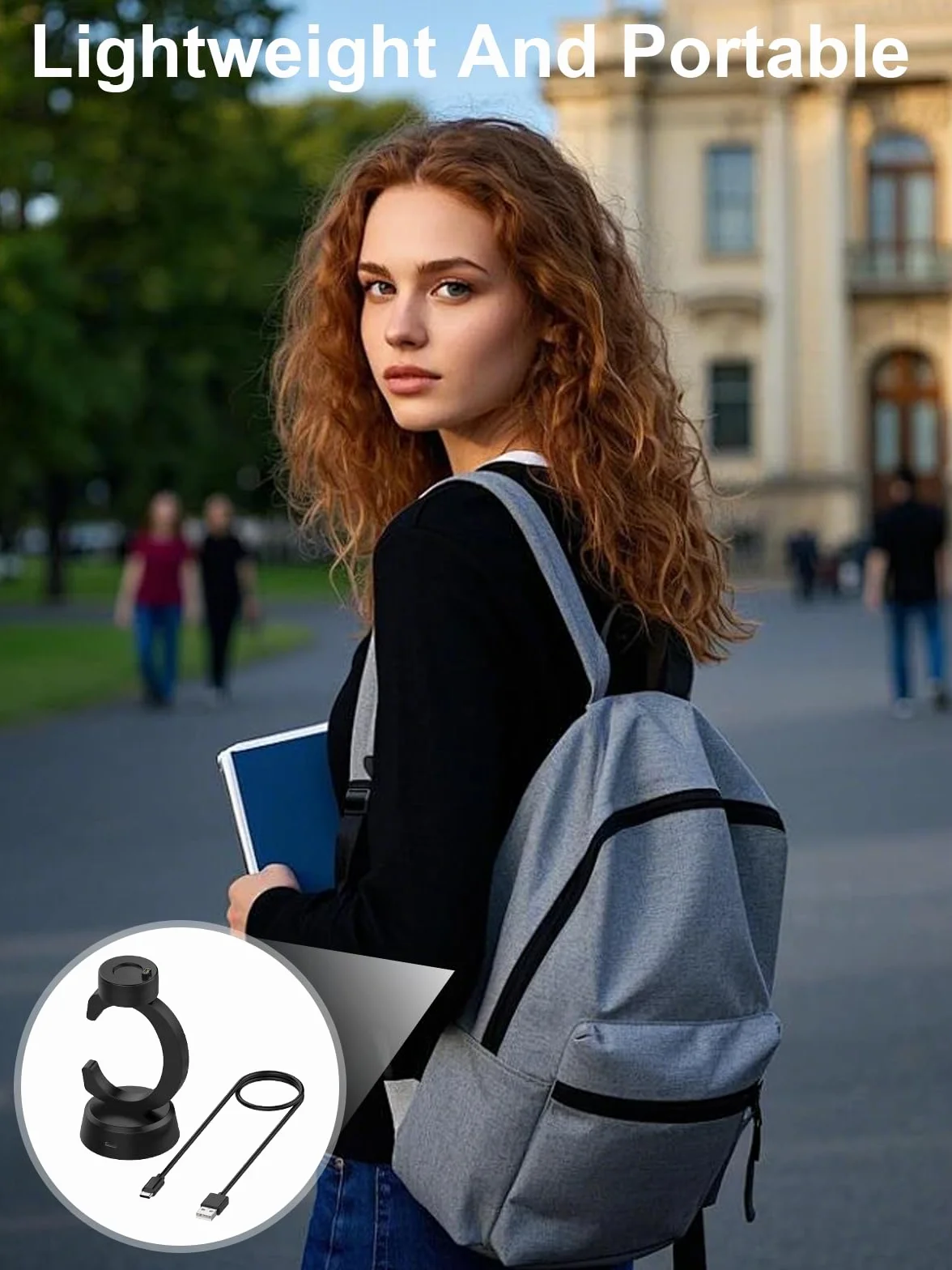 Stacja ładująca do Garmin Bounce 2, yystao stabilna magnetyczna ładowarka USB-C kompatybilna z Garmin Bounce 2, podstawka ładująca w kształcie litery C
