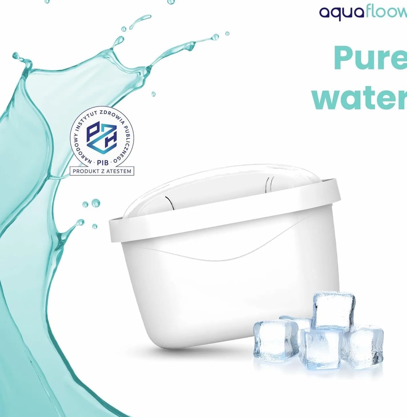 Aquafloow Wkład filtrujący do wody kompatybilny z Brita Maxtra, DAFI Unimax, 10szt