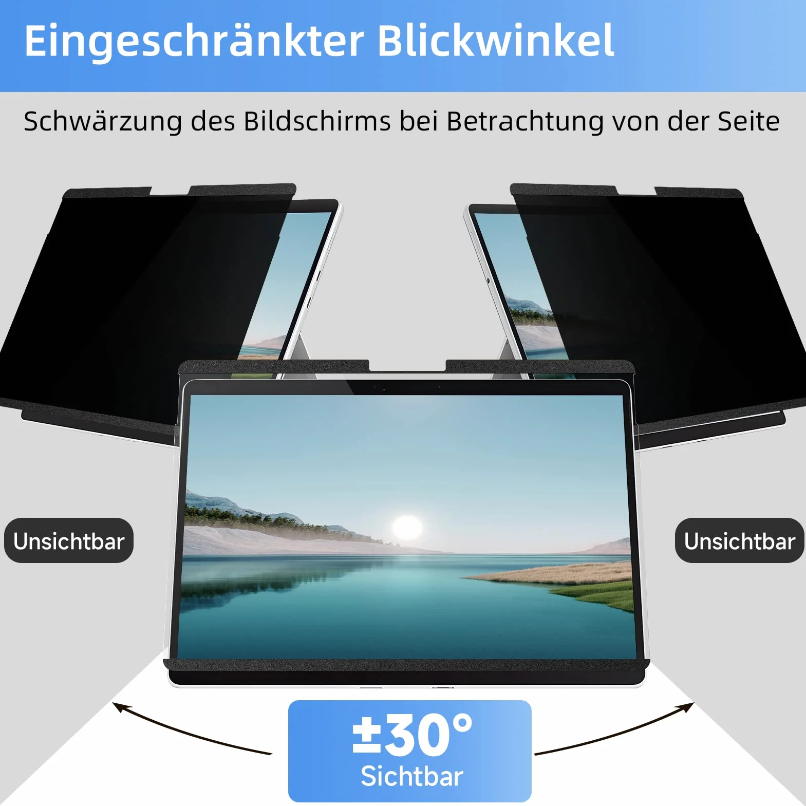 Mamol Magnetyczny filtr prywatyzujący do laptopów Microsoft Surface 13,5 cala Microsoft Surface 5/4/3/2/1, zdejmowana folia chroniąca prywatność, ochrona przed światłem niebieskim, folia maskująca do