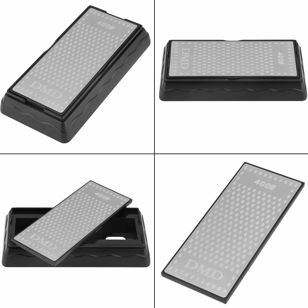 Akozon Kamień do ostrzenia diamentowy 200 x 70 mm 400/1000 do noży kuchennych z antypoślizgową podstawą