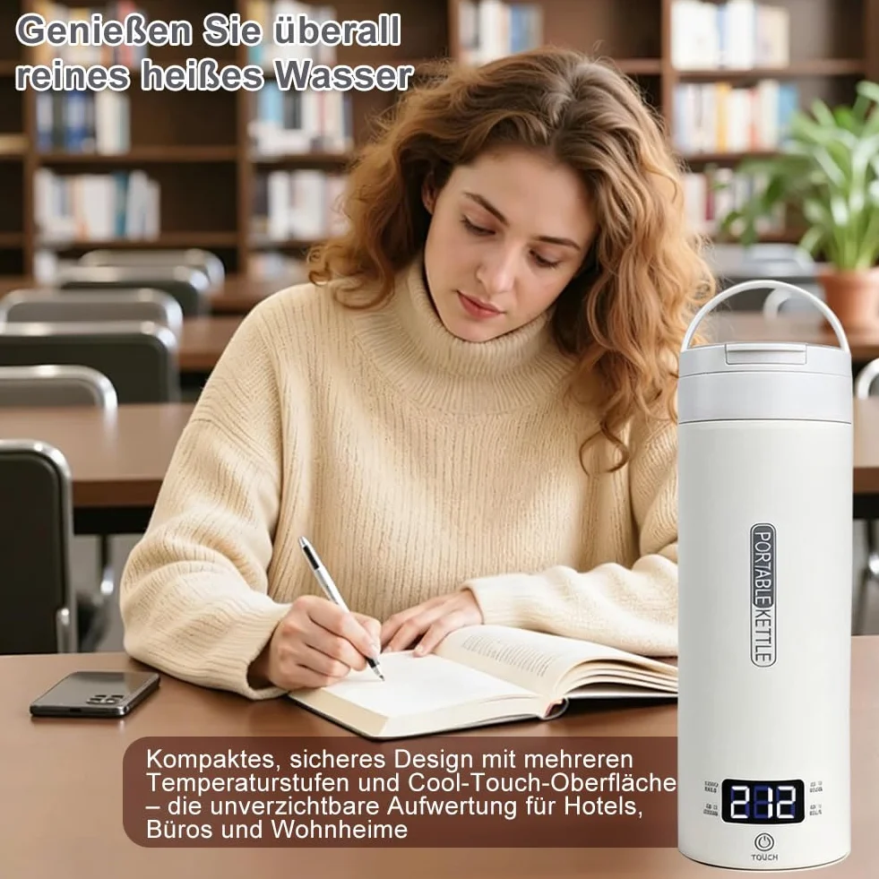 Elektryczny czajnik podróżny 500 ml 300 W stal nierdzewna 316 automatyczne wyłączenie
