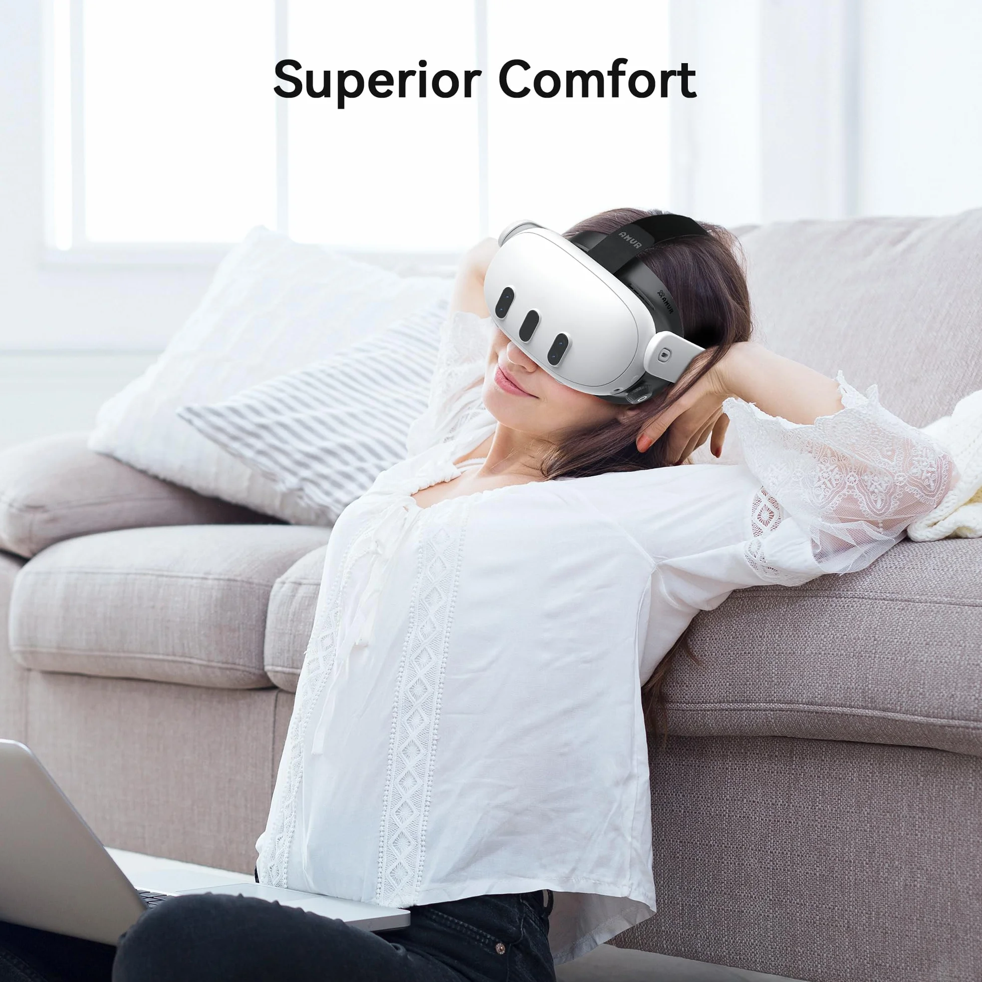 AMVR FC3 Ulepszona nakładka na twarz Interfejs twarzy Kompatybilny z Meta/Oculus Quest 3 z regulowanym pokrętłem